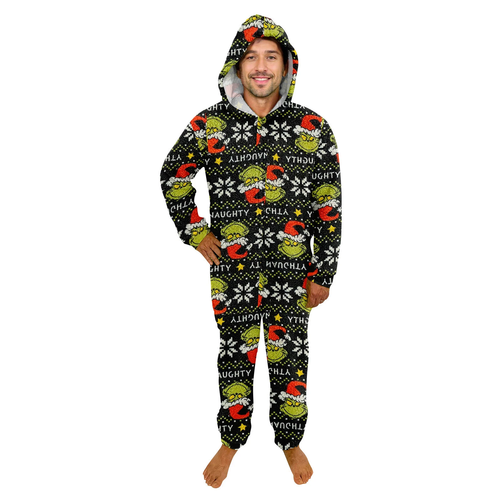 Funny Character Hooded Jumpsuit | Christmas Pajama Outfits | Family Matching Pajamas