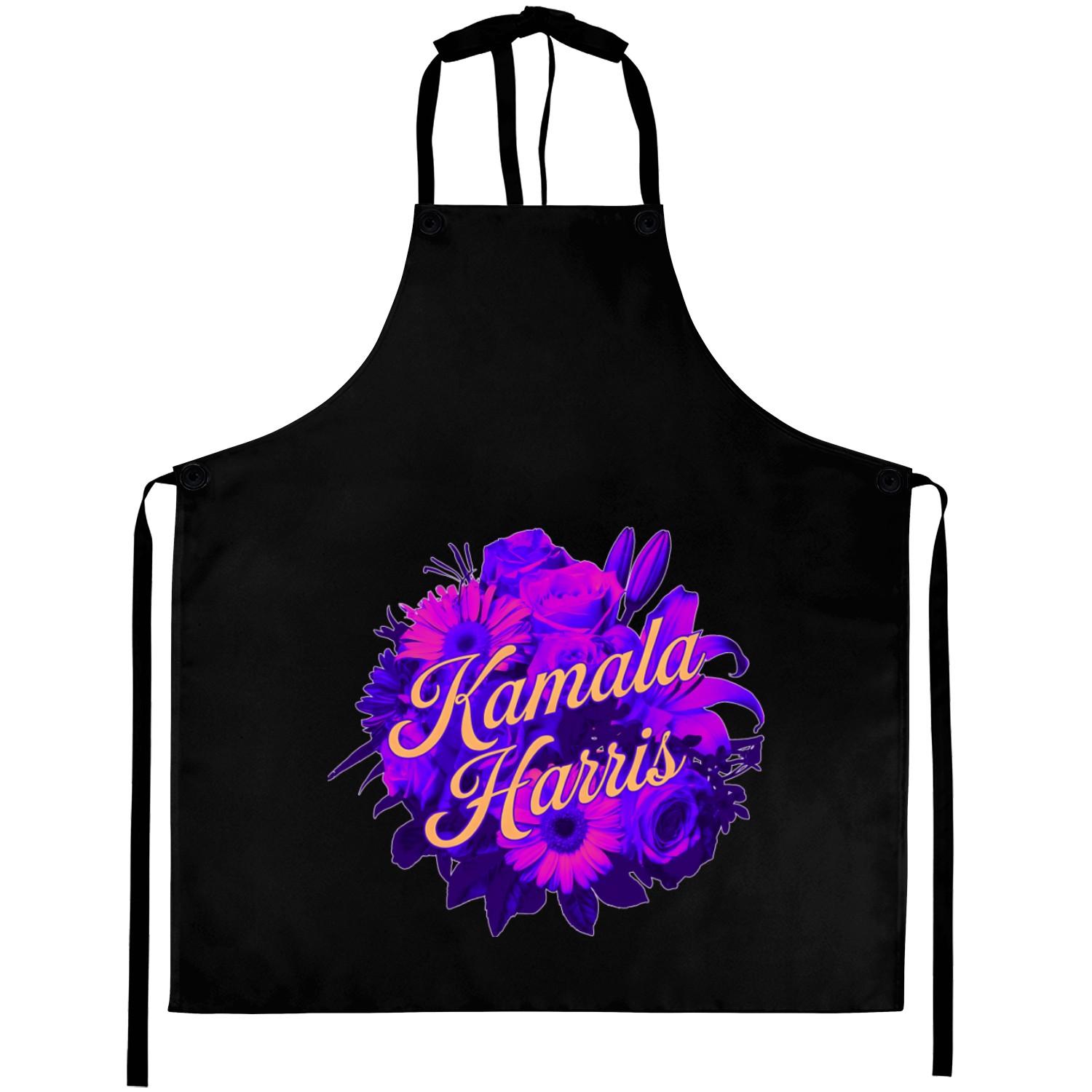 kamala harris floral for president Aprons