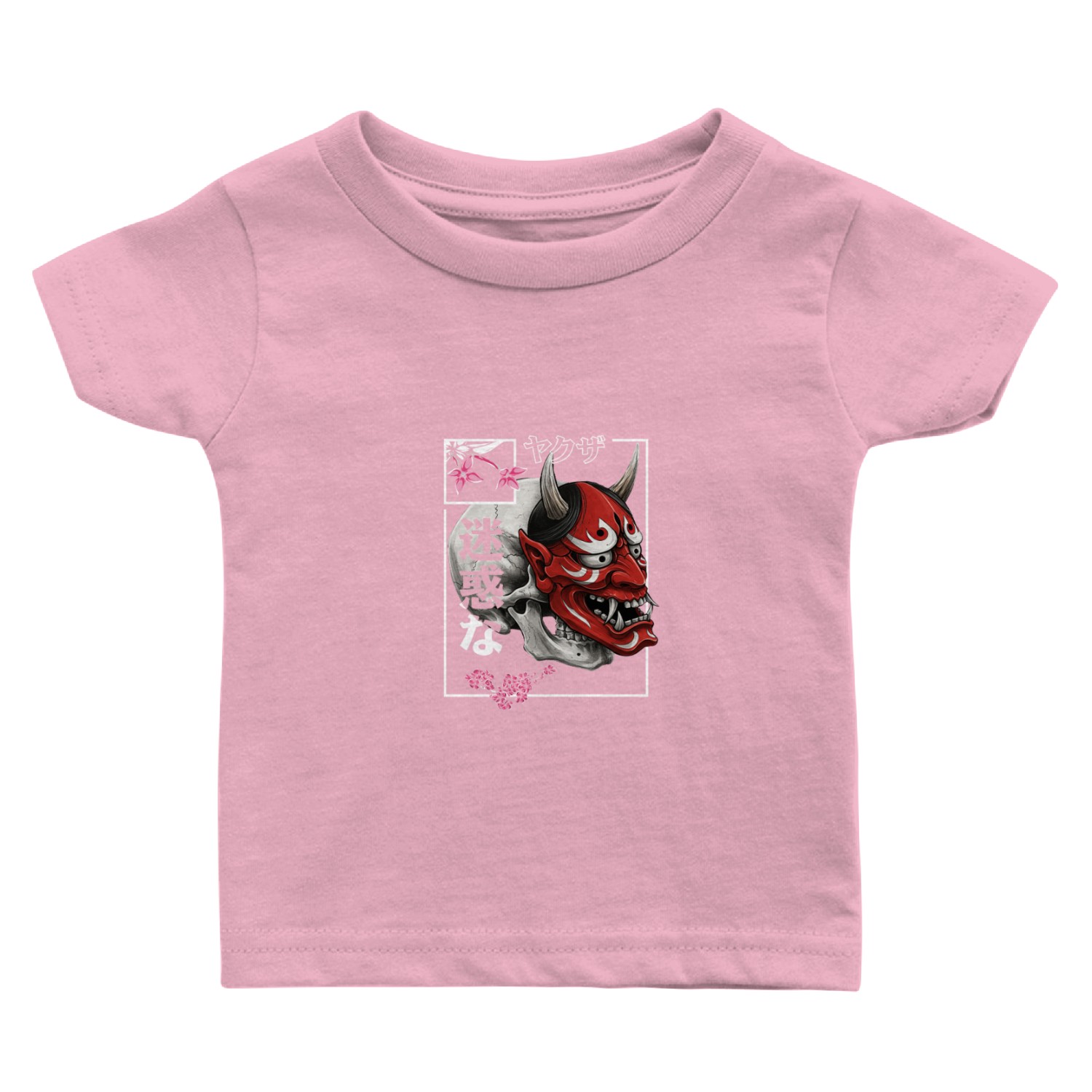 Skeleton Demon Mask Oni Hannya aesthetics japanese Baby T Shirts