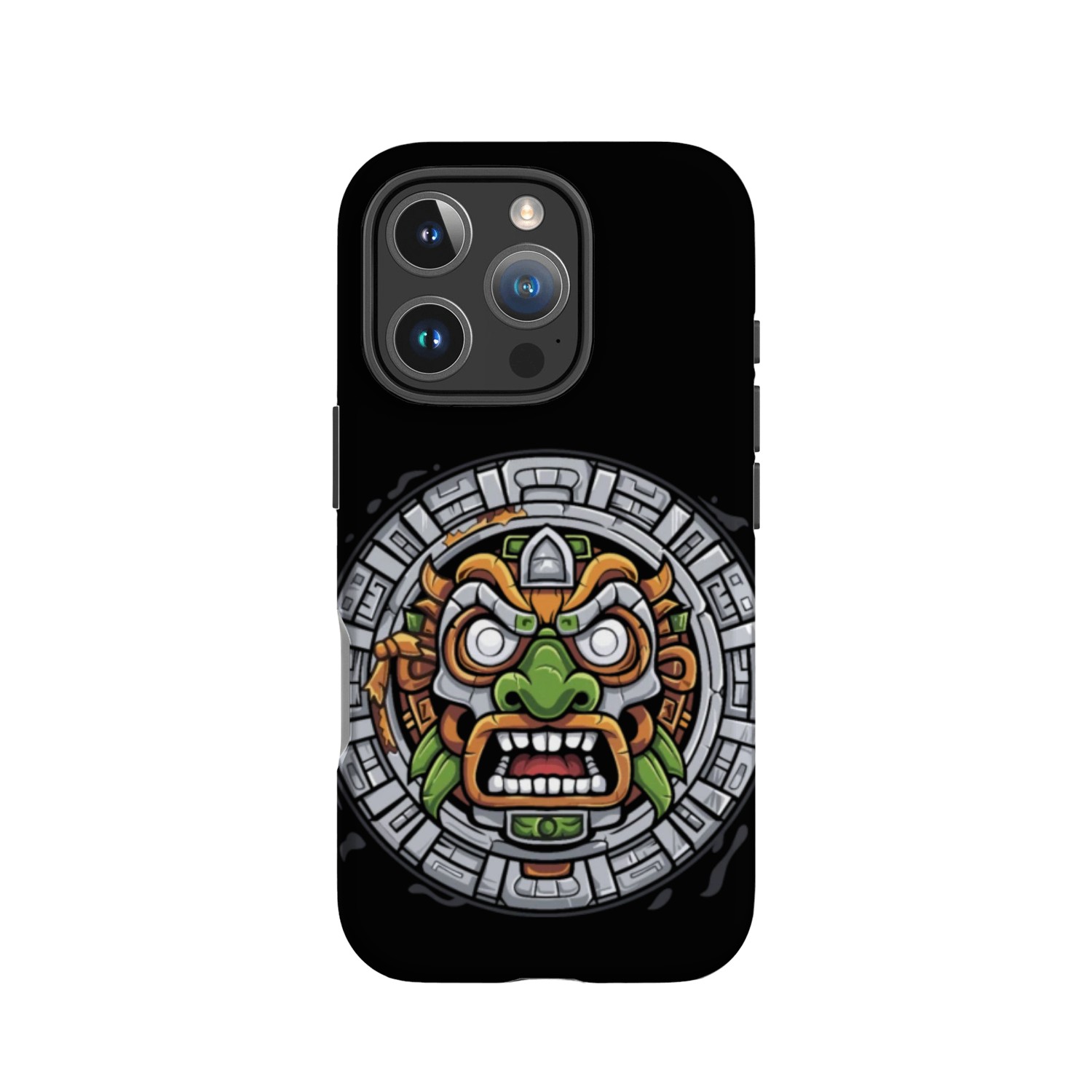 Aztec God Ancient Mythology Tonatiuh Mask IPhone Cases