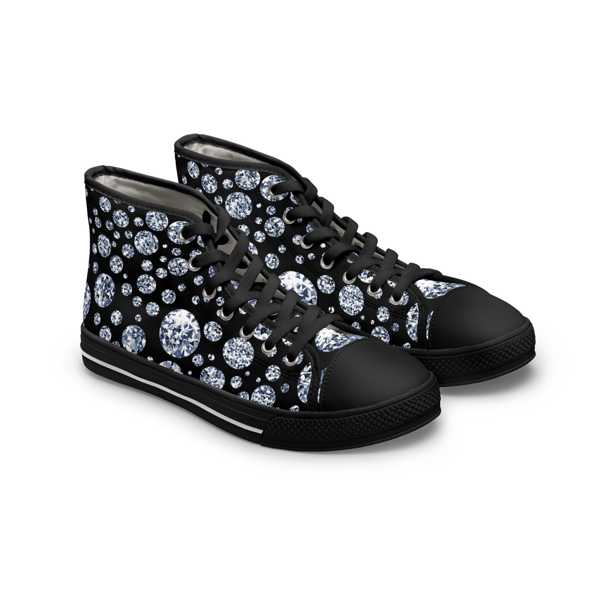 Diamond Accent Women's High Top Sneakers