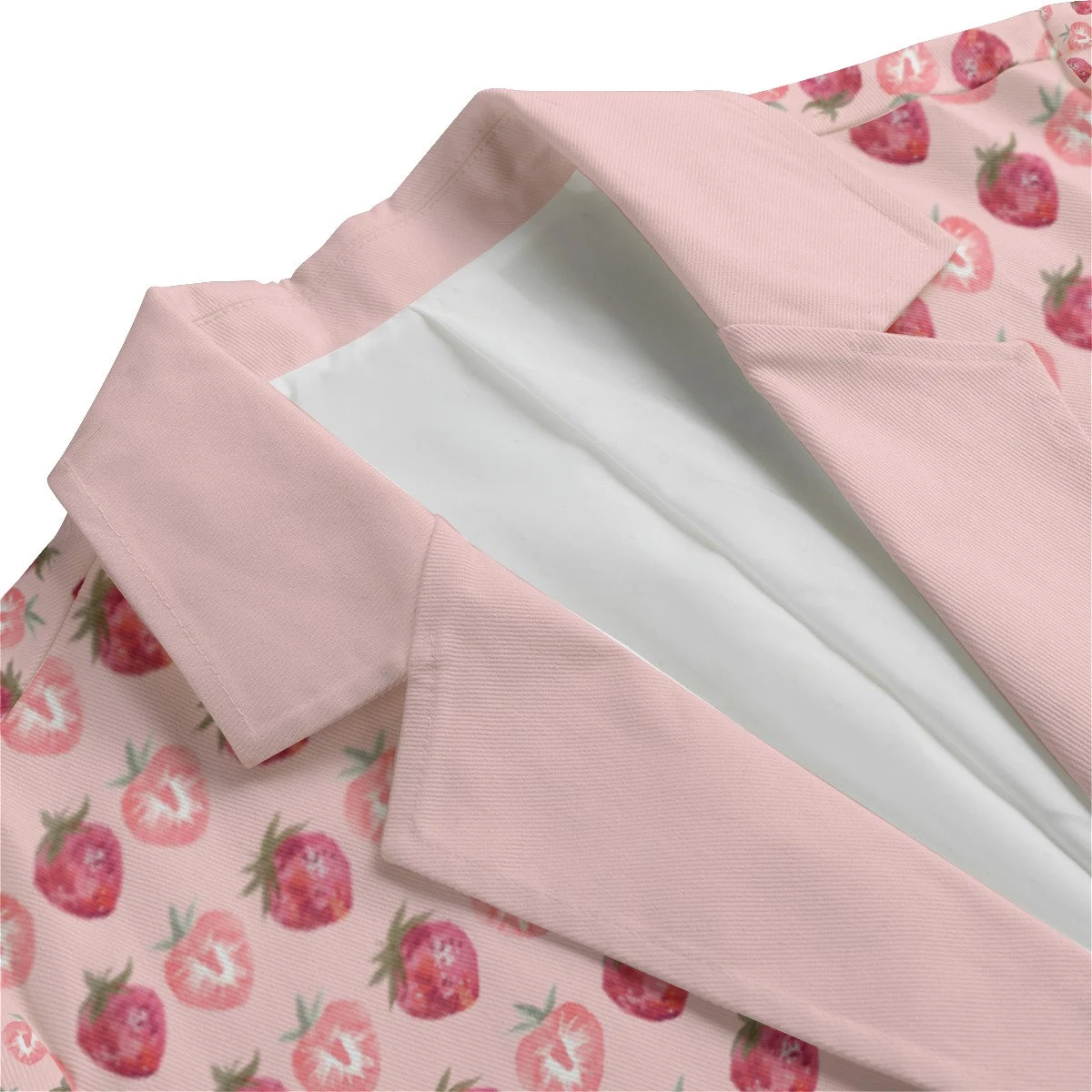 Strawberry Print Women's Casual Blazer, Women Suit Jacket, Gift For Her