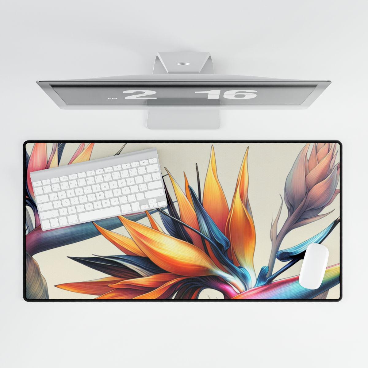 Bird of Paradise Flowers Desk Mats Mouse Pad