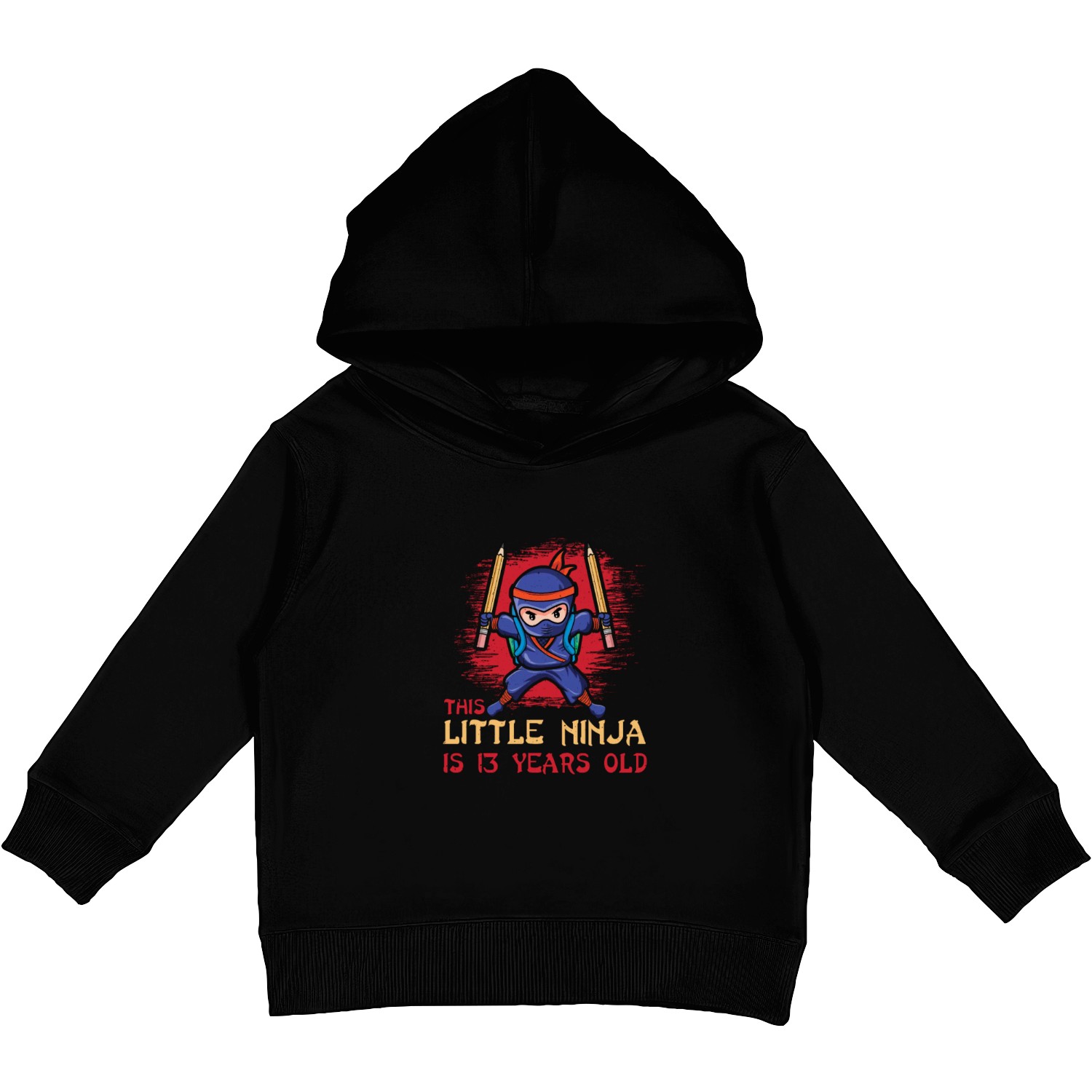 Birth Born Age 13 Years Old Japan Japanese Ninja Kids Pullover Hoodies