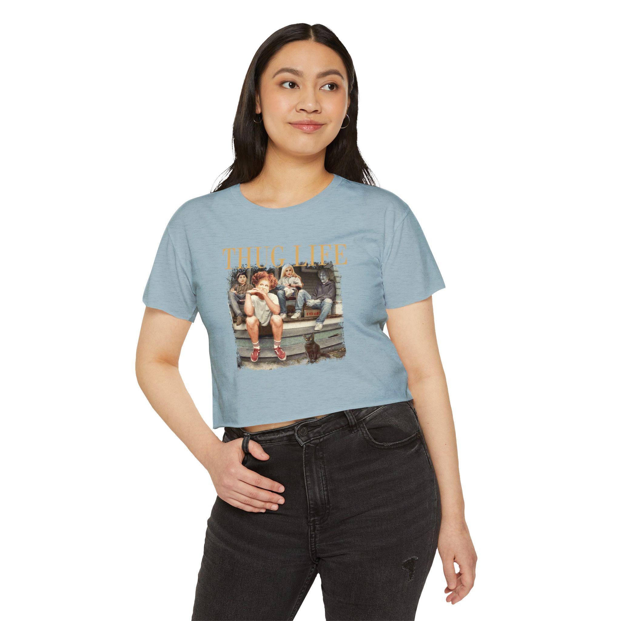 Thug Life Halloween Women's Festival Crop Top. Women's Halloween Crop Top. Funny Halloween Crop Top. Thug Life Bad Witches. Salem Witches.