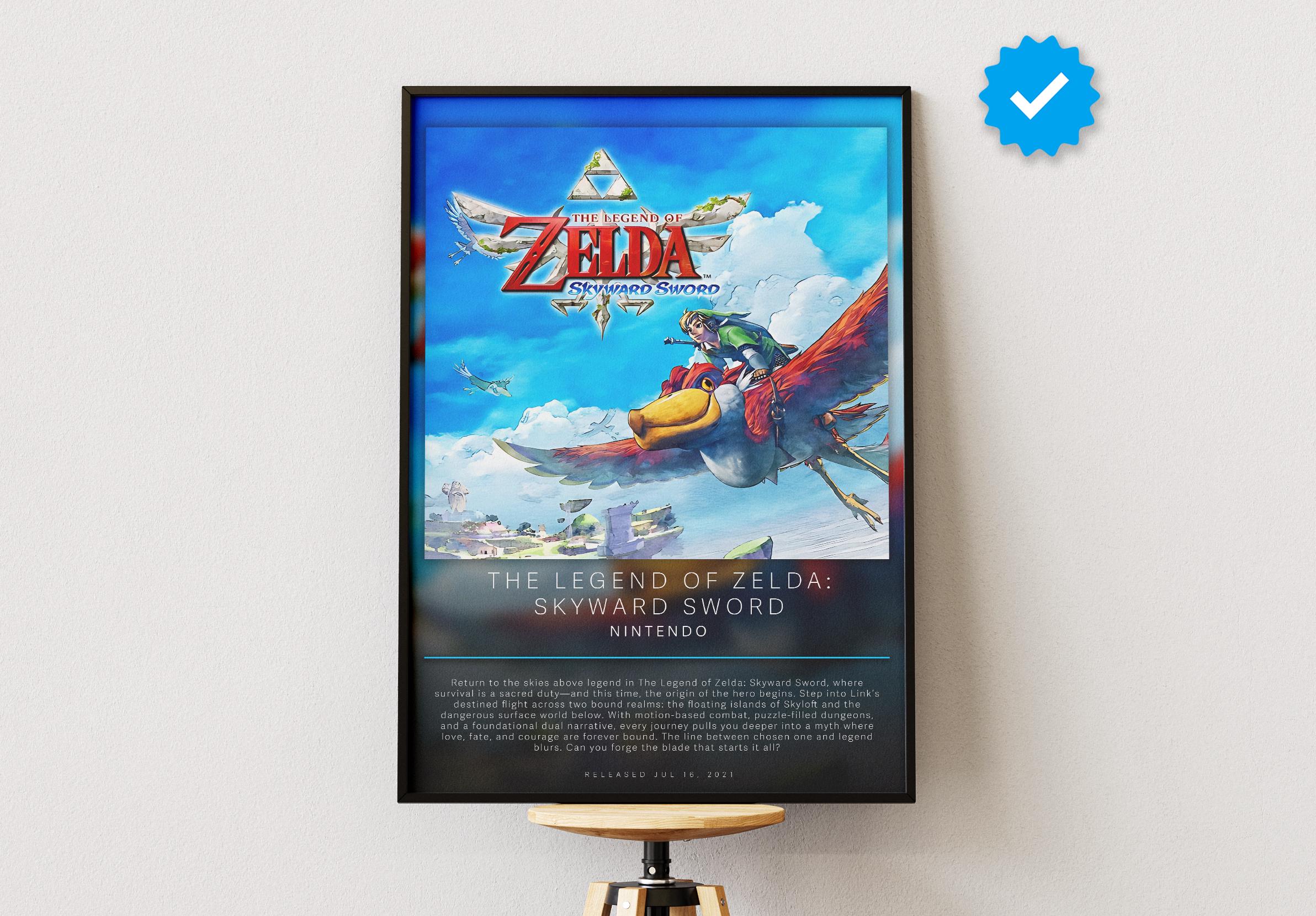 The Legend of Zelda: Skyward Sword Poster | Gaming Poster | Video Game Prints | Wall Decor Posters | Video Game Poster | Gaming Decor