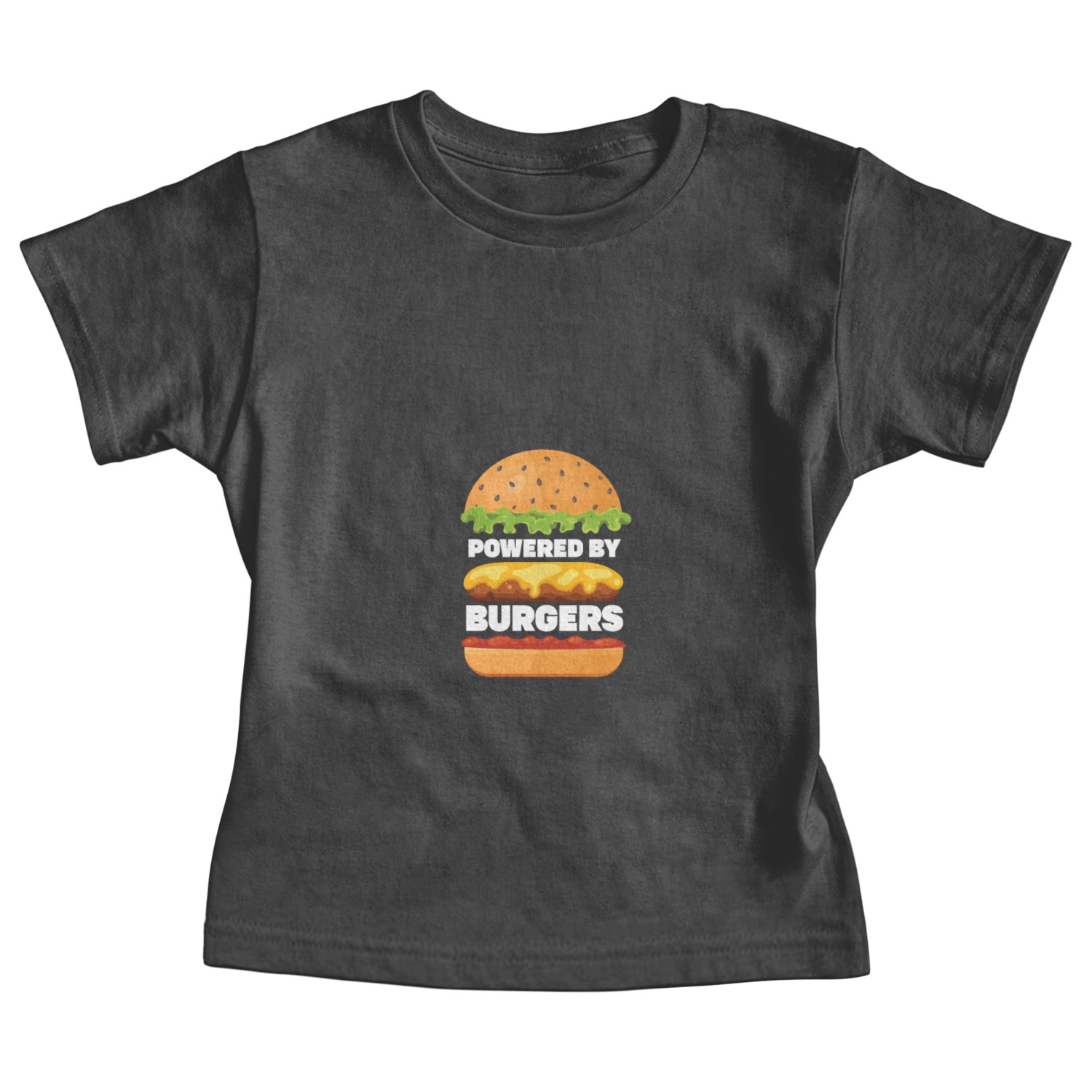 Powered By Burgers Baby Tees