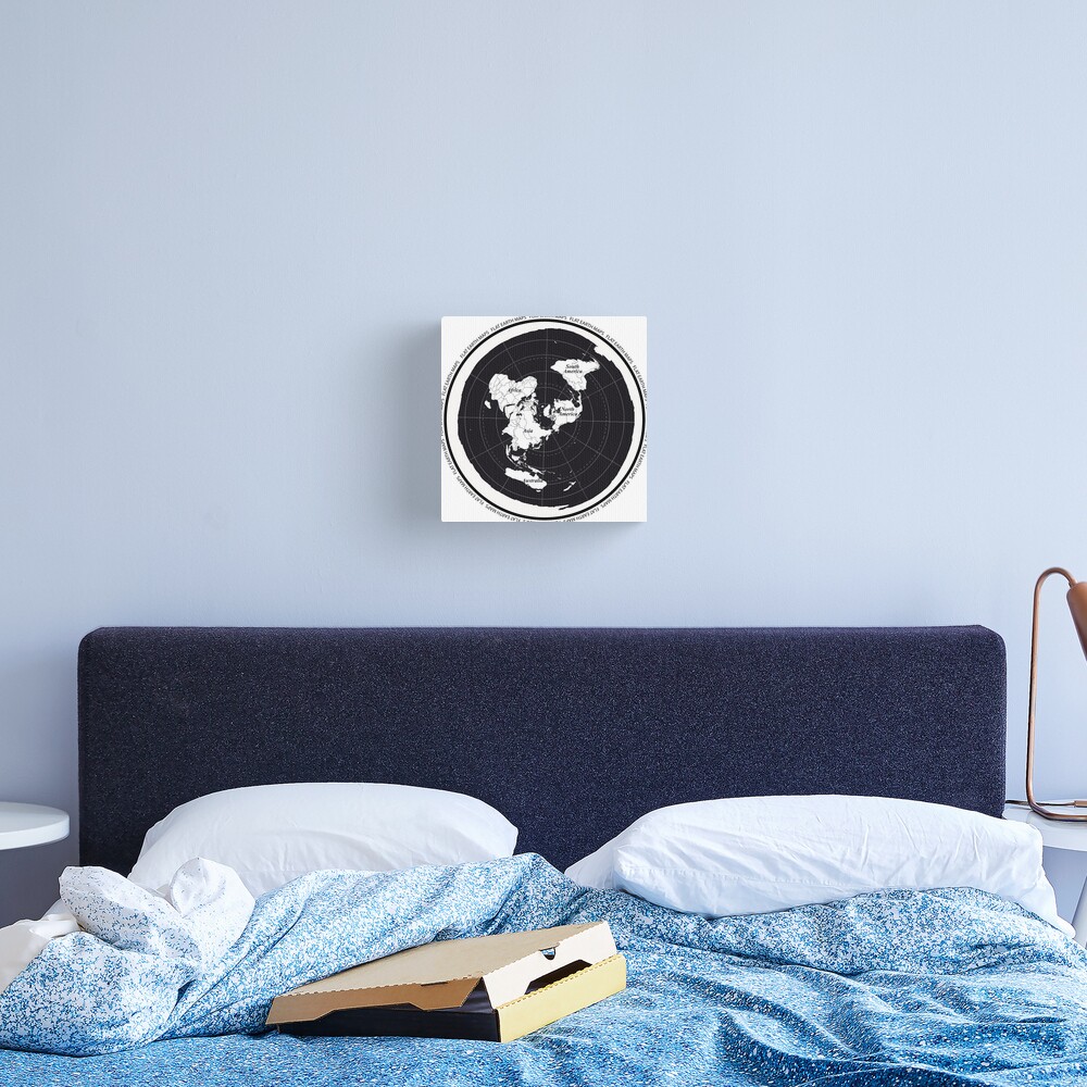 The Flat Earth Map Canvas Print