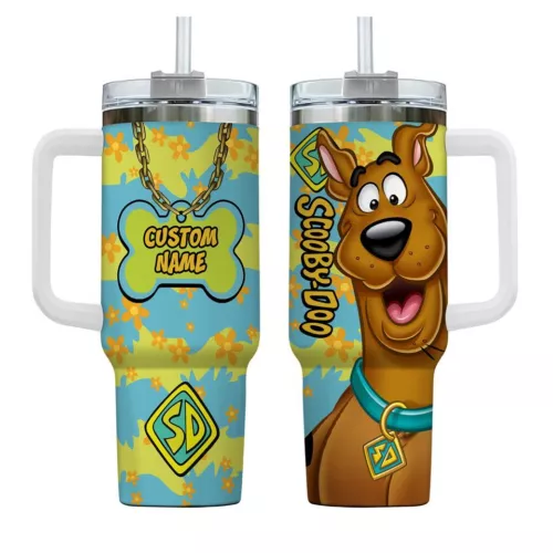 Personalized Scooby Doo 40oz Tumbler with Handle, Scooby Doo Tumbler