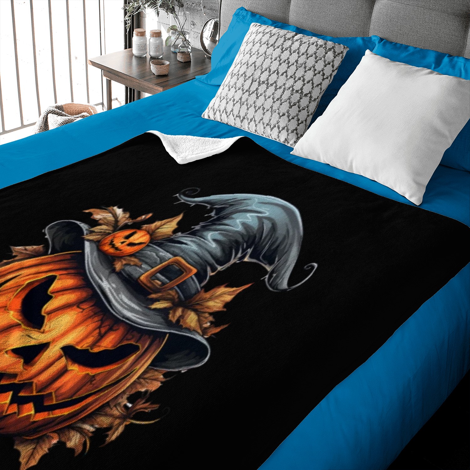 Halloween Wild Spell Hat Spooky Pumpkin Baby Blankets