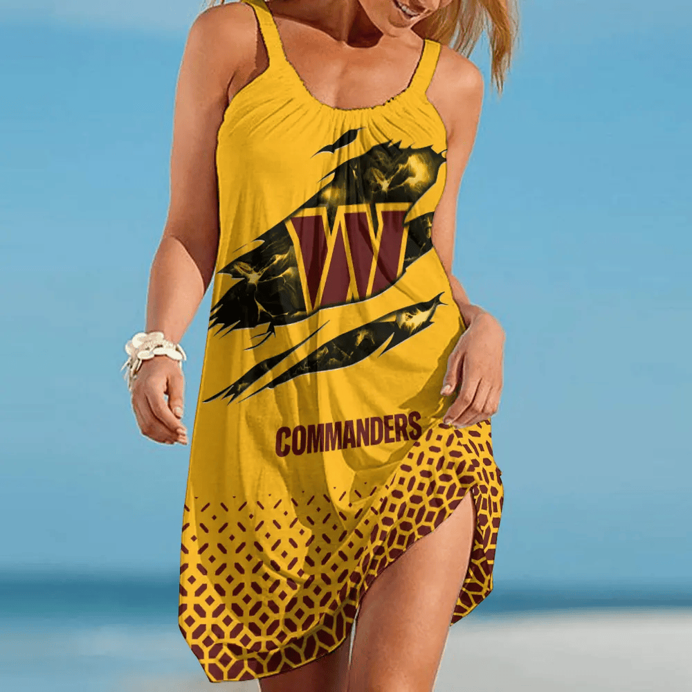 Washington Commanderss Beach Dress for Fan, Gift for Her