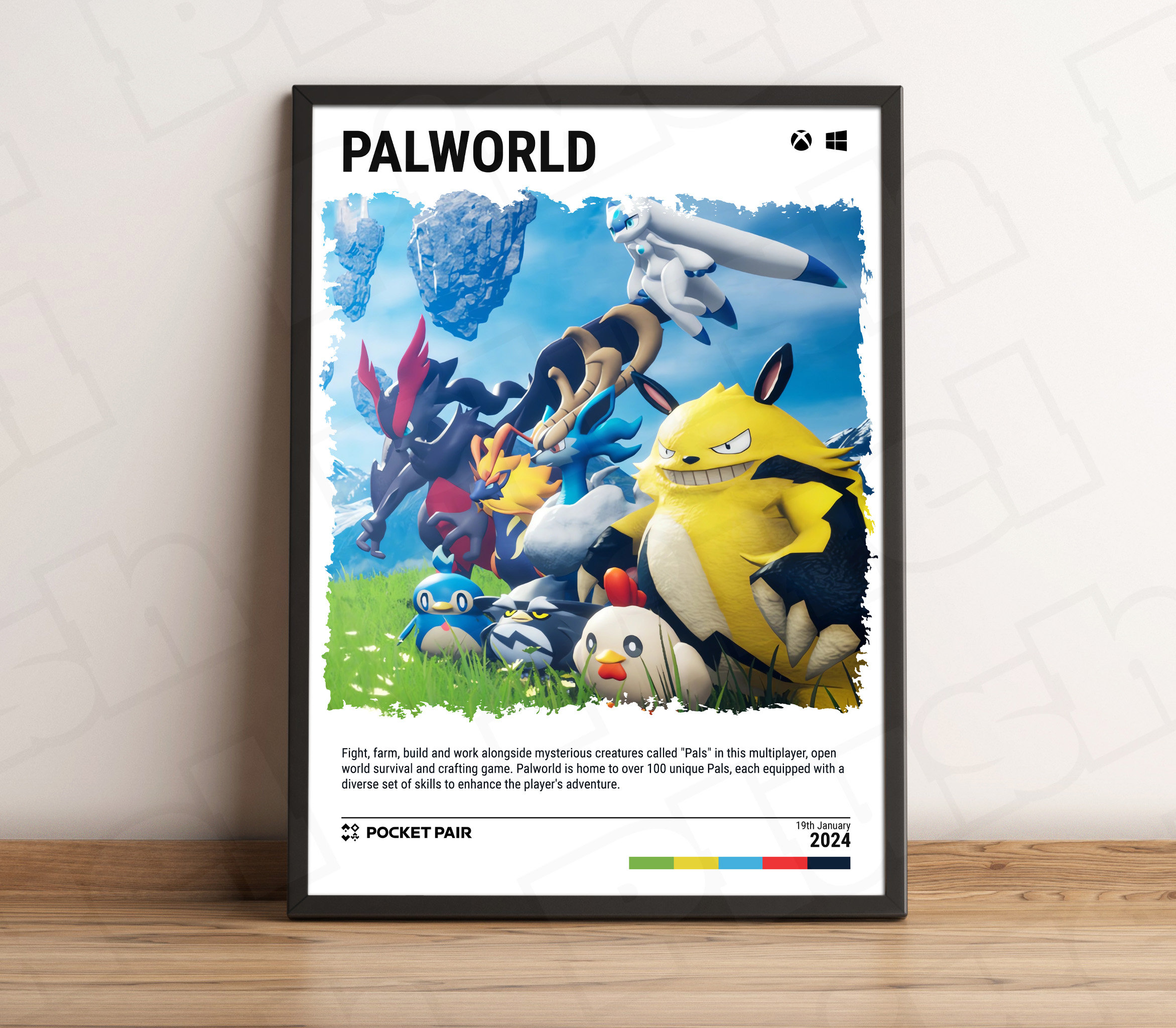 Palworld (2024) Poster - Video Game Wall Art Print - Gaming Gift