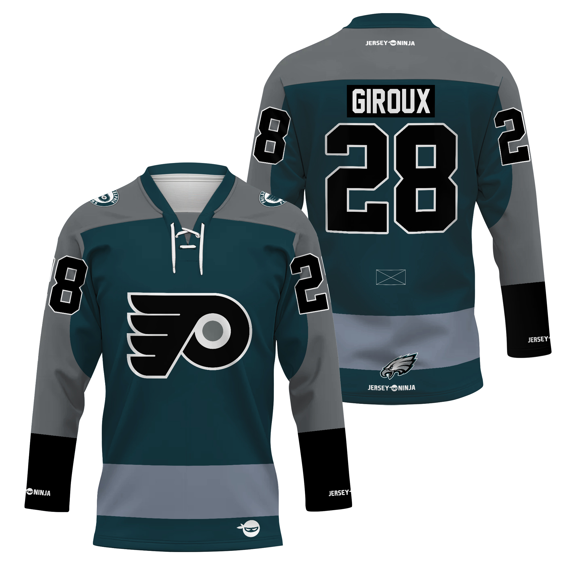 Flyers x Eagles Mashup Hockey Jersey, Gift for Fan