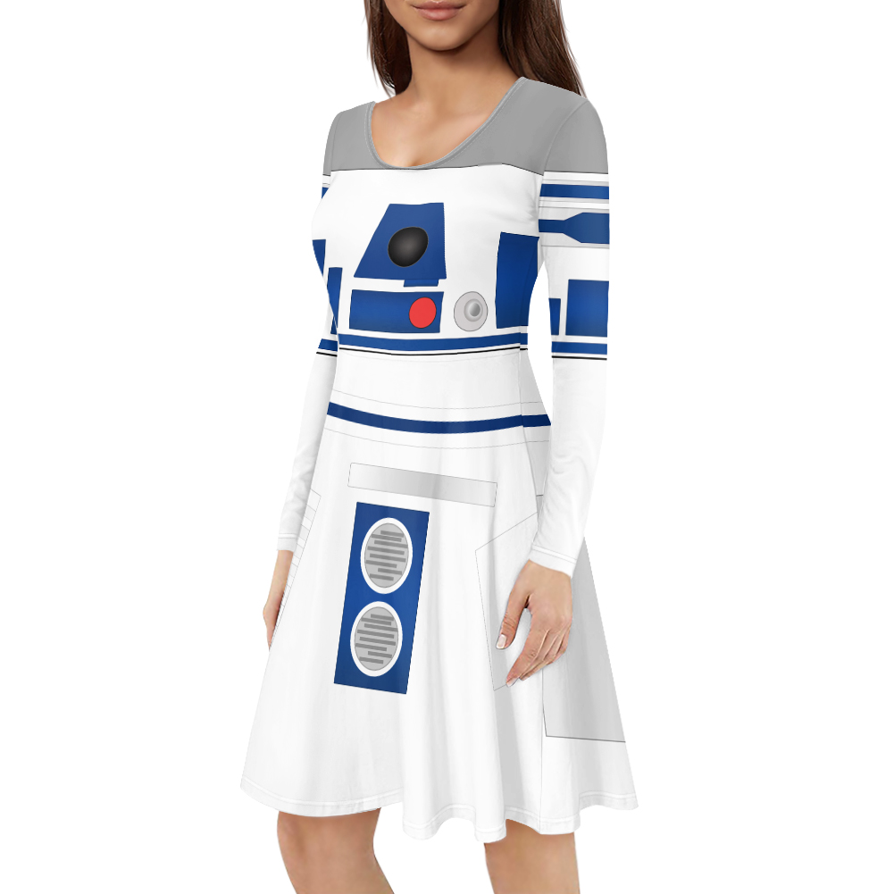 The Droid long sleeve midi dress | Halloween Costume | Cartoon Cosplay