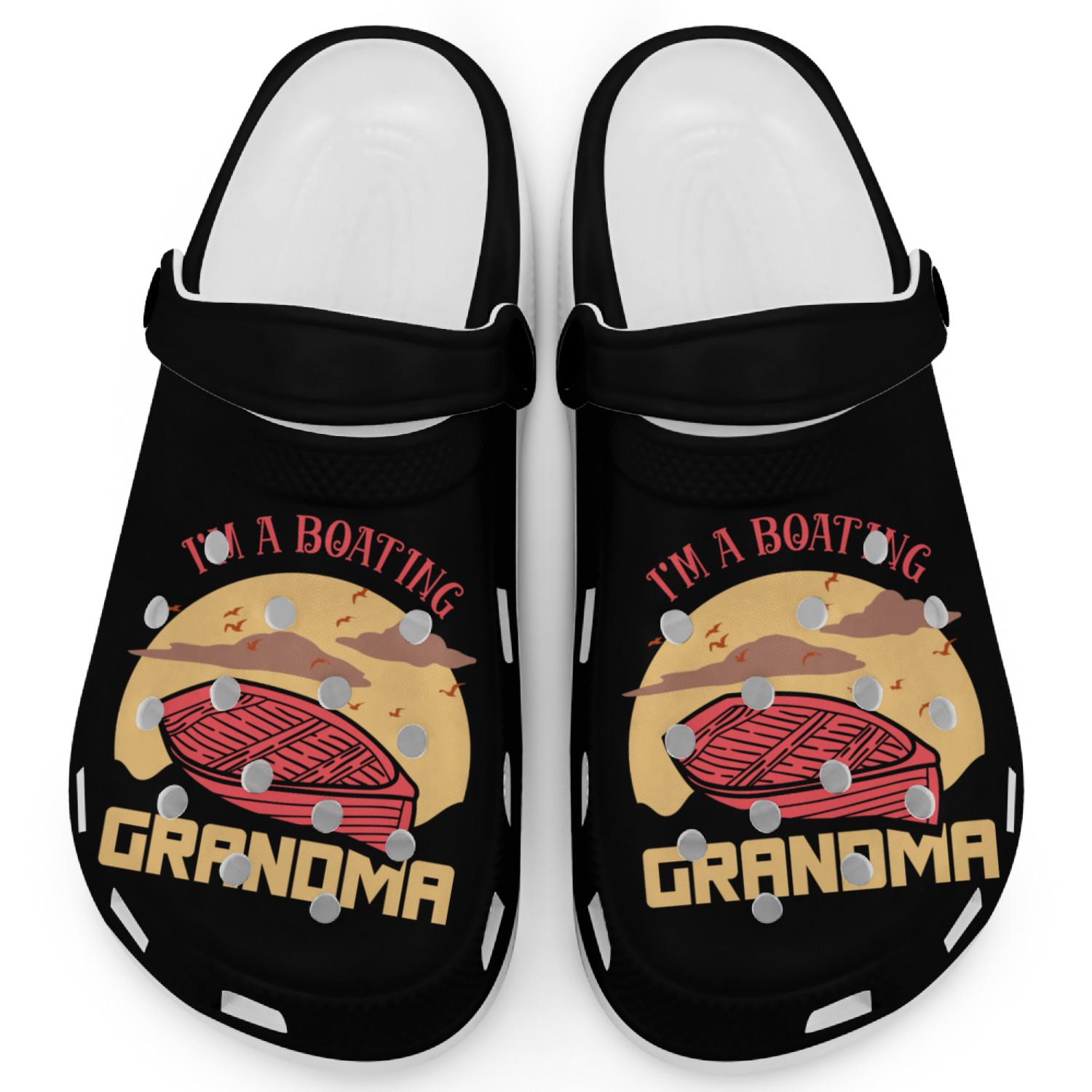I'm A Boating Grandma Yacht Captain Ship Boat Clogs