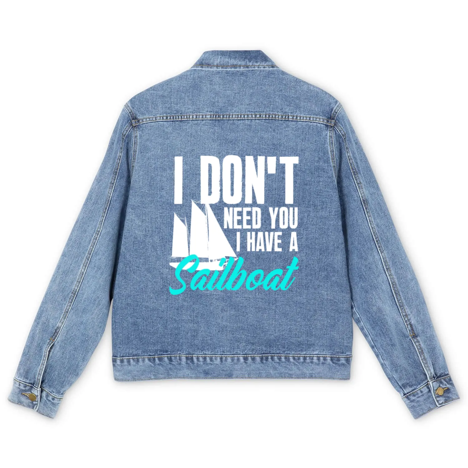 Sailor Sailing Sailboat Men's Denim Jackets