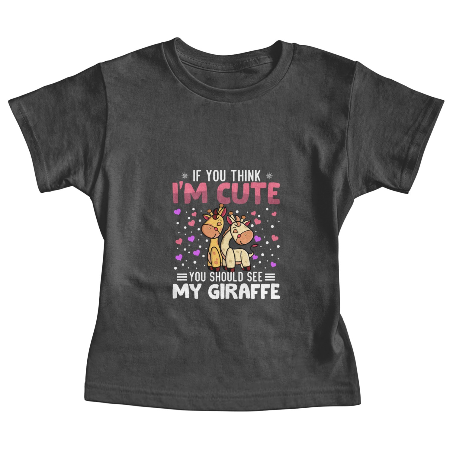 Giraffe Heart Valentine's Day Animal For Womens Baby Tees