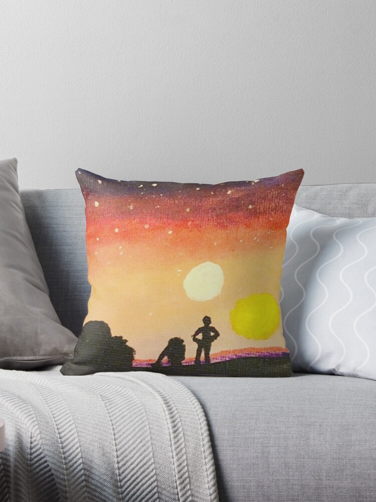 Sunset on Tatooine Pillow