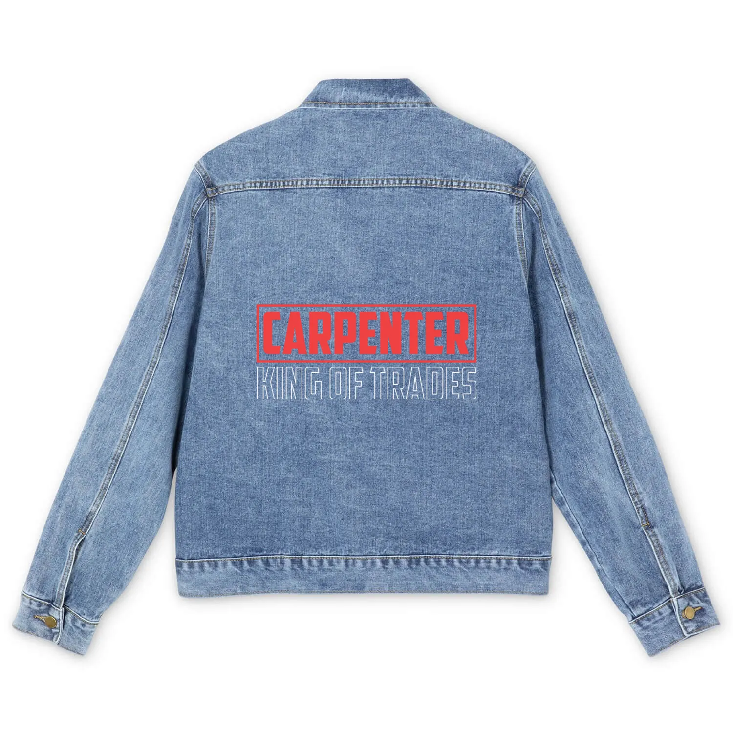 King of Trades Woodworker Gift Men's Denim Jackets