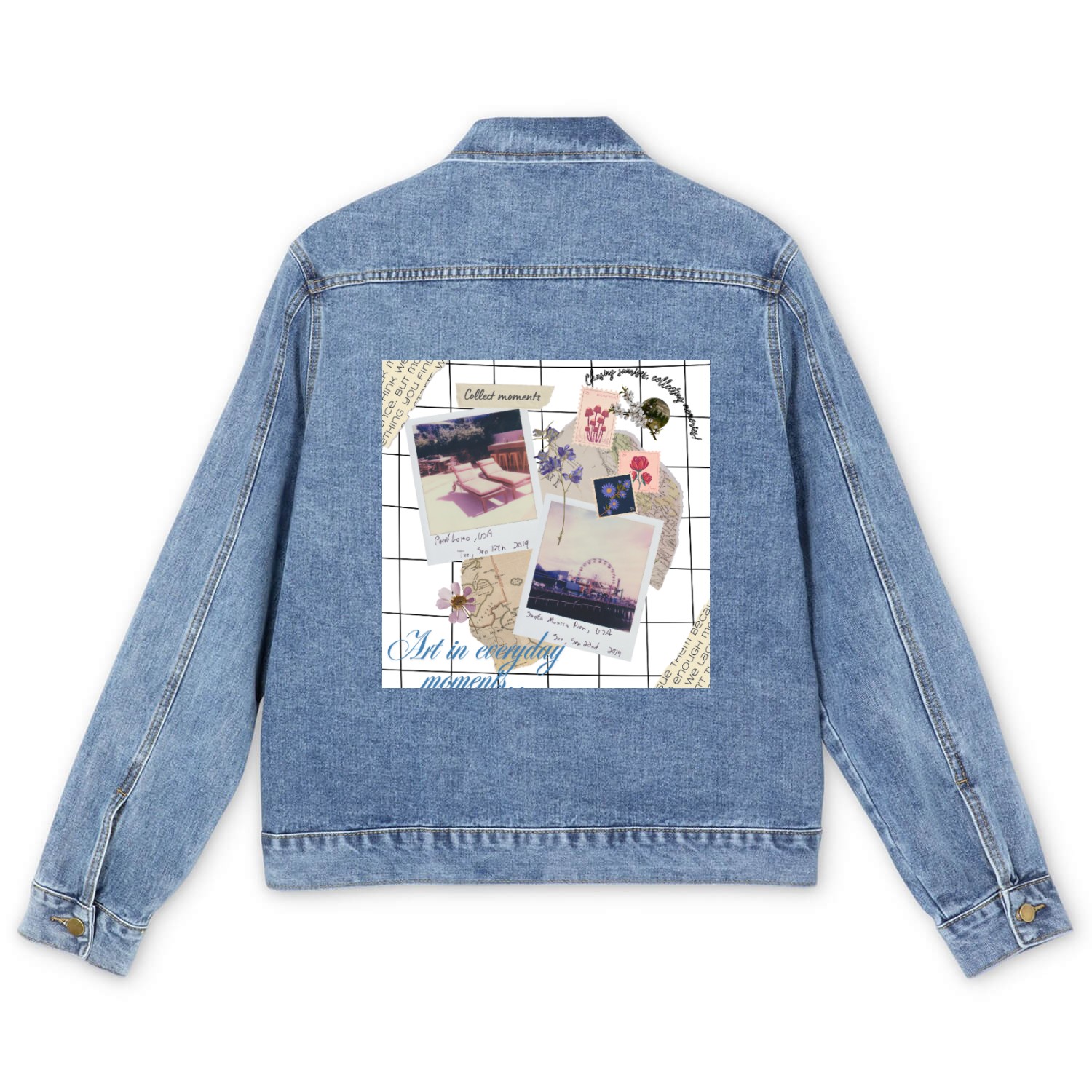 "Chasing Sunrises, Collecting Memories" Tote Bag Men's Denim Jackets