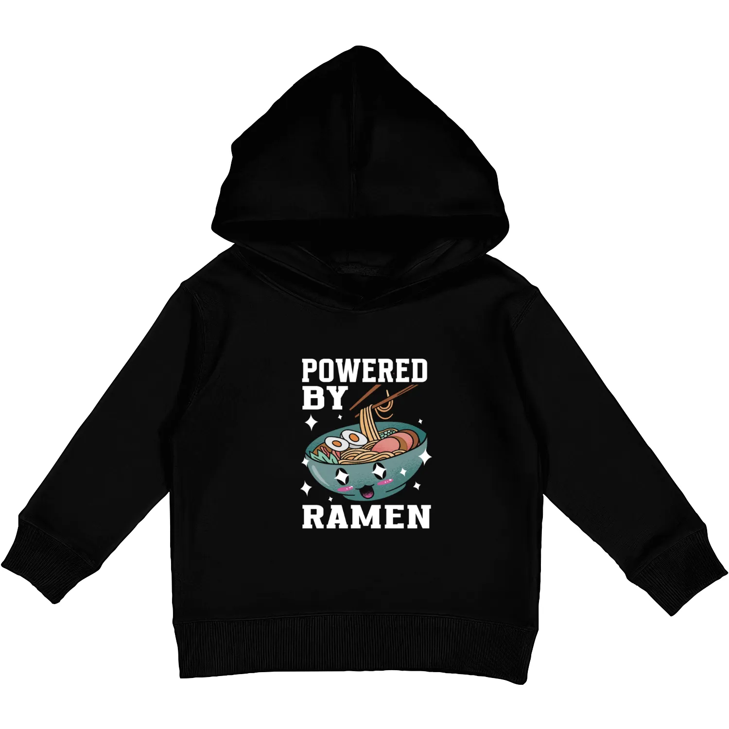 Powered By Ramen Anime Japanese Soup Cup Noodle Kids Pullover Hoodies