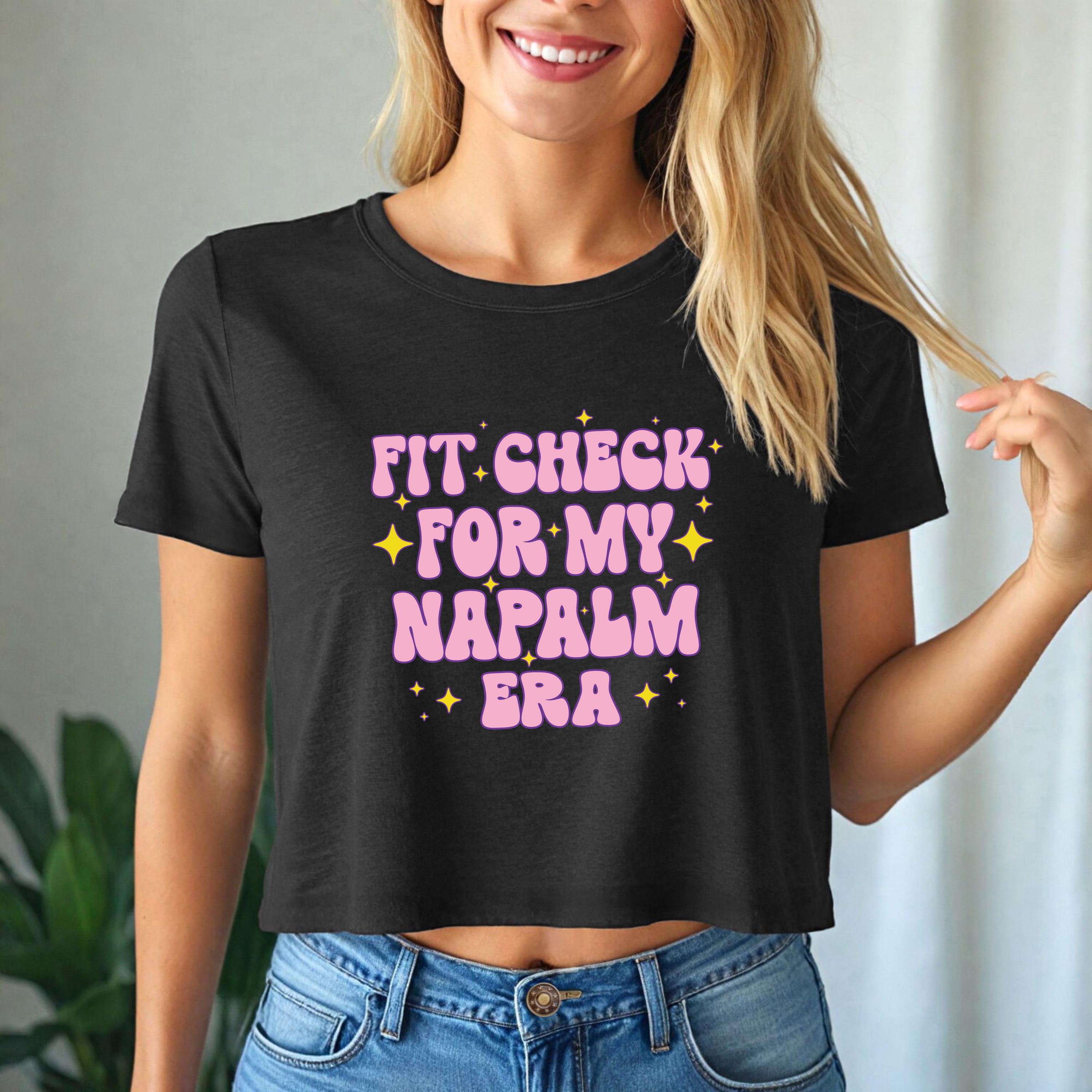 Napalm Era Crop Top Kpop Demon Hunter Alt Girl Shirt, Fit Check Graphic Tee, Bold Stan Merch