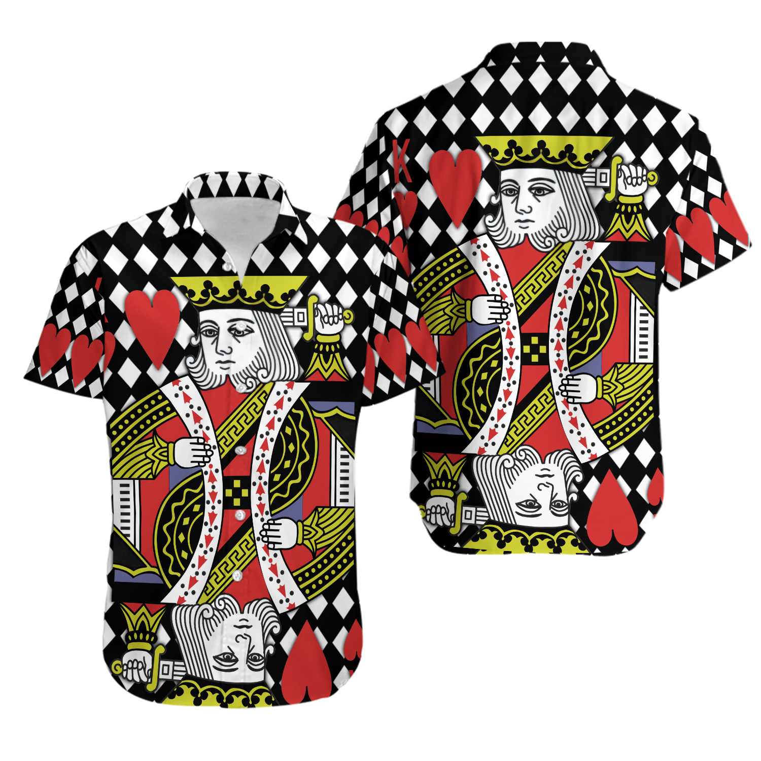 King Of Heart Couple Cosplay Costume Hawaiian Shirt