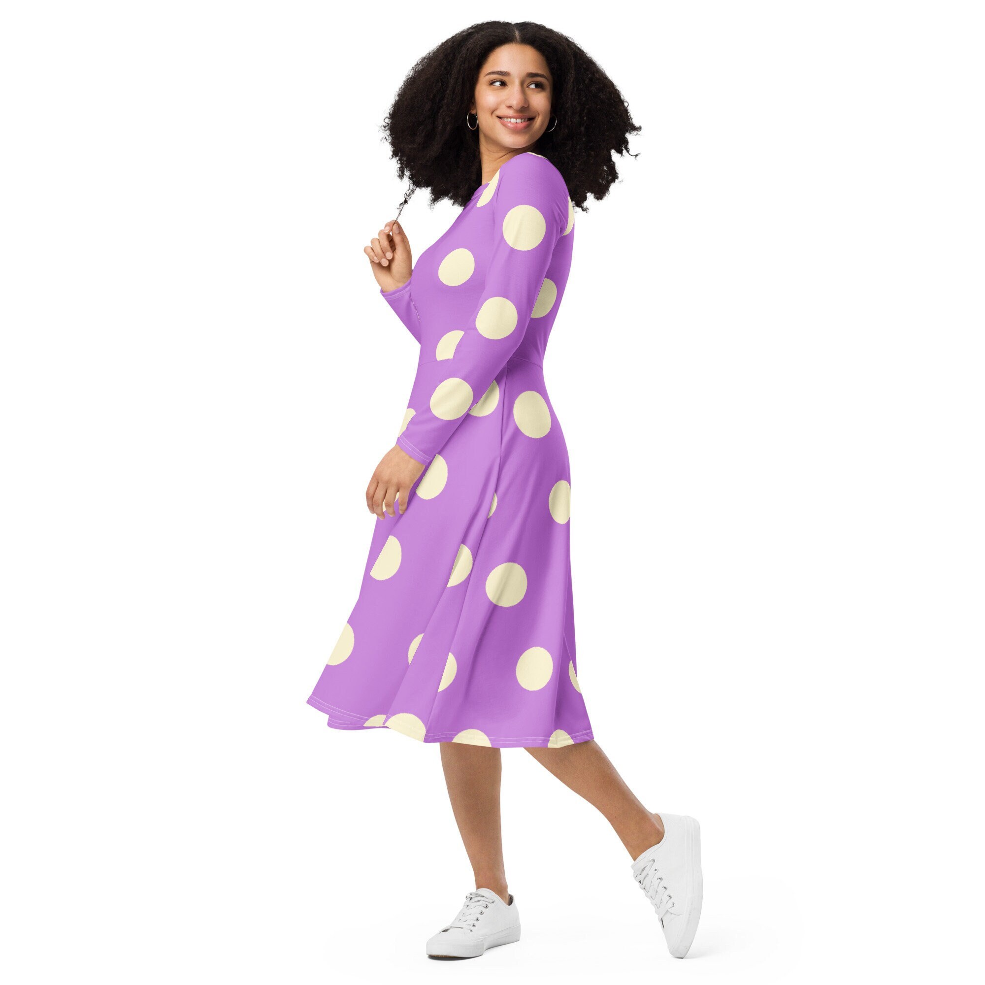 Envious Emotions All-over print long sleeve midi dress