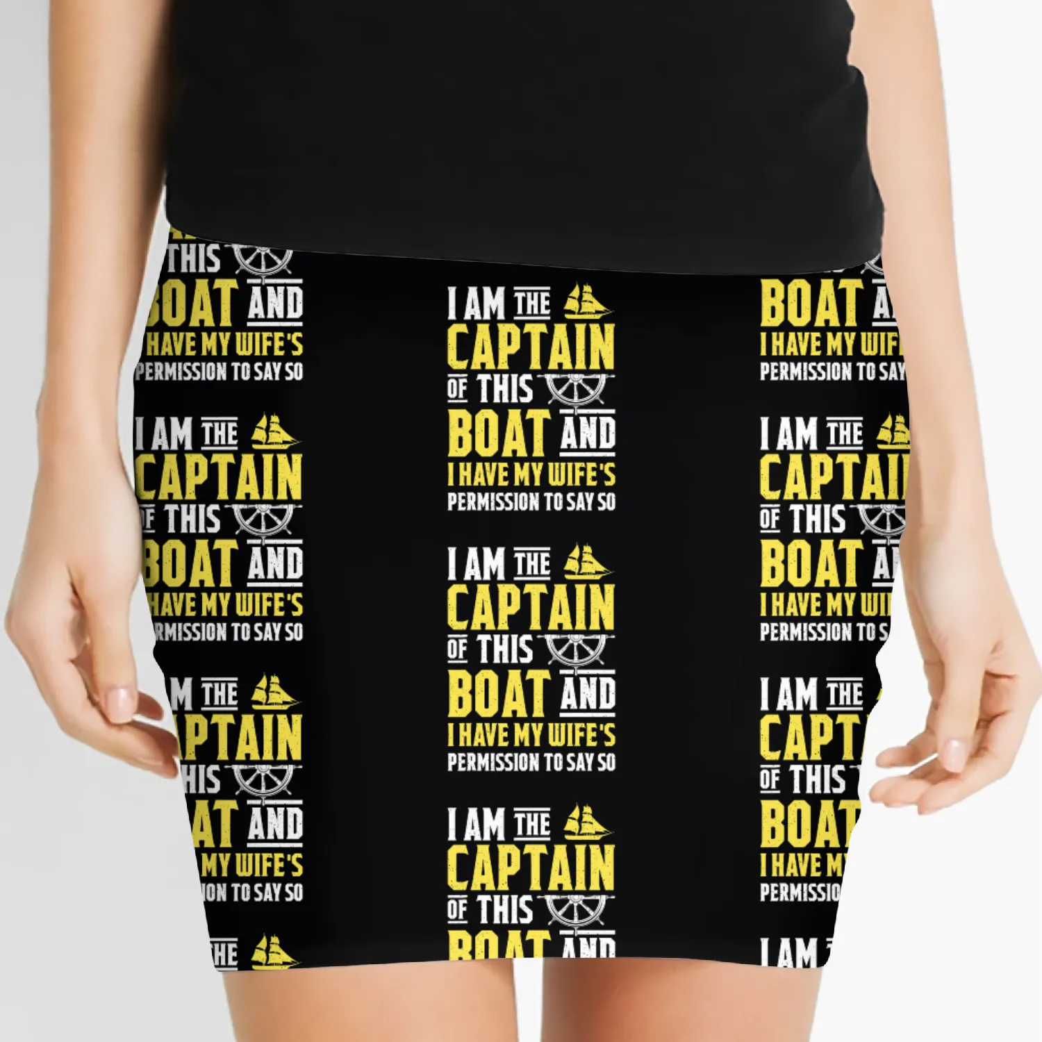 I Am The Captain Of This Boat Sailboat Sail Boatin Women's Mini Skirts