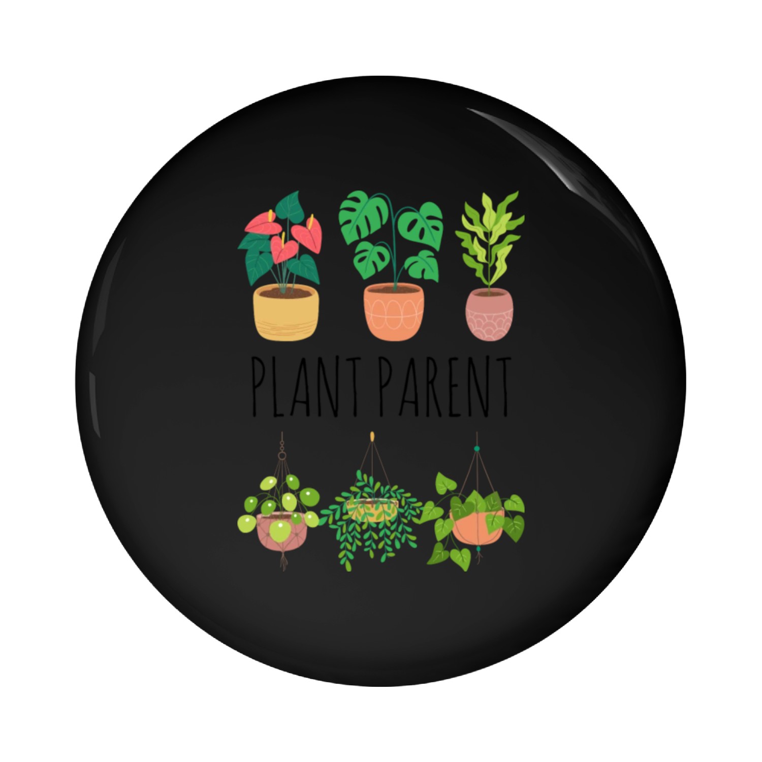 Plant Parent Houseplant Set Pin Buttons