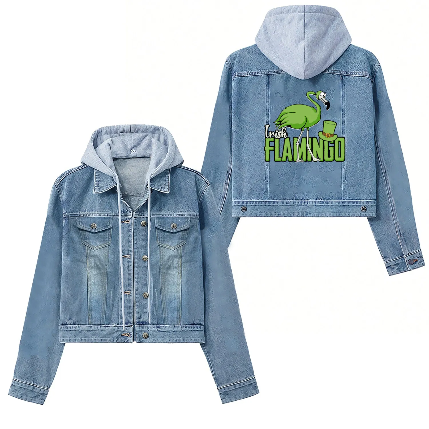 Irish Flamingo - flamingo Women's Denim Jackets