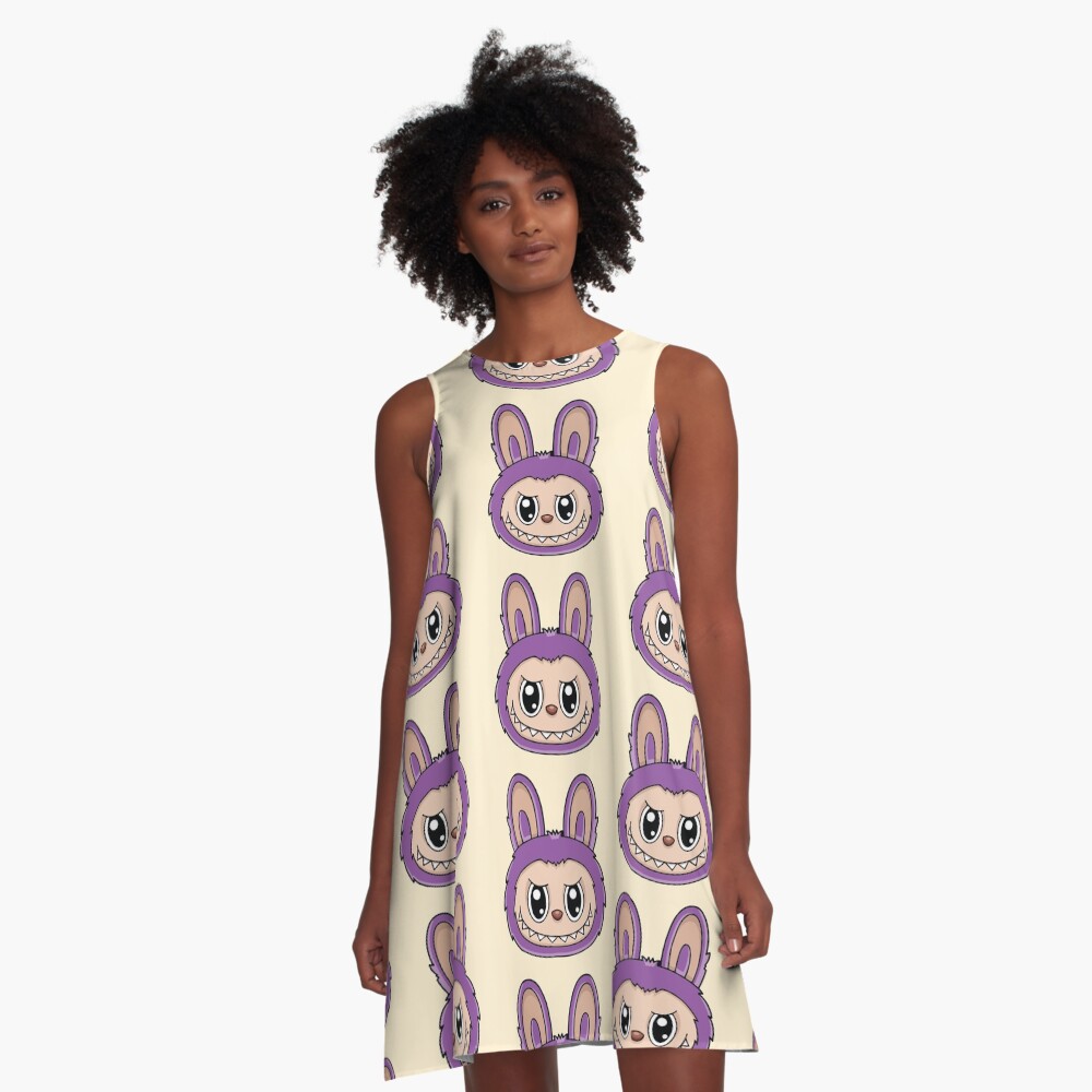Cute Labubu A-Line Dress, Gift for Her