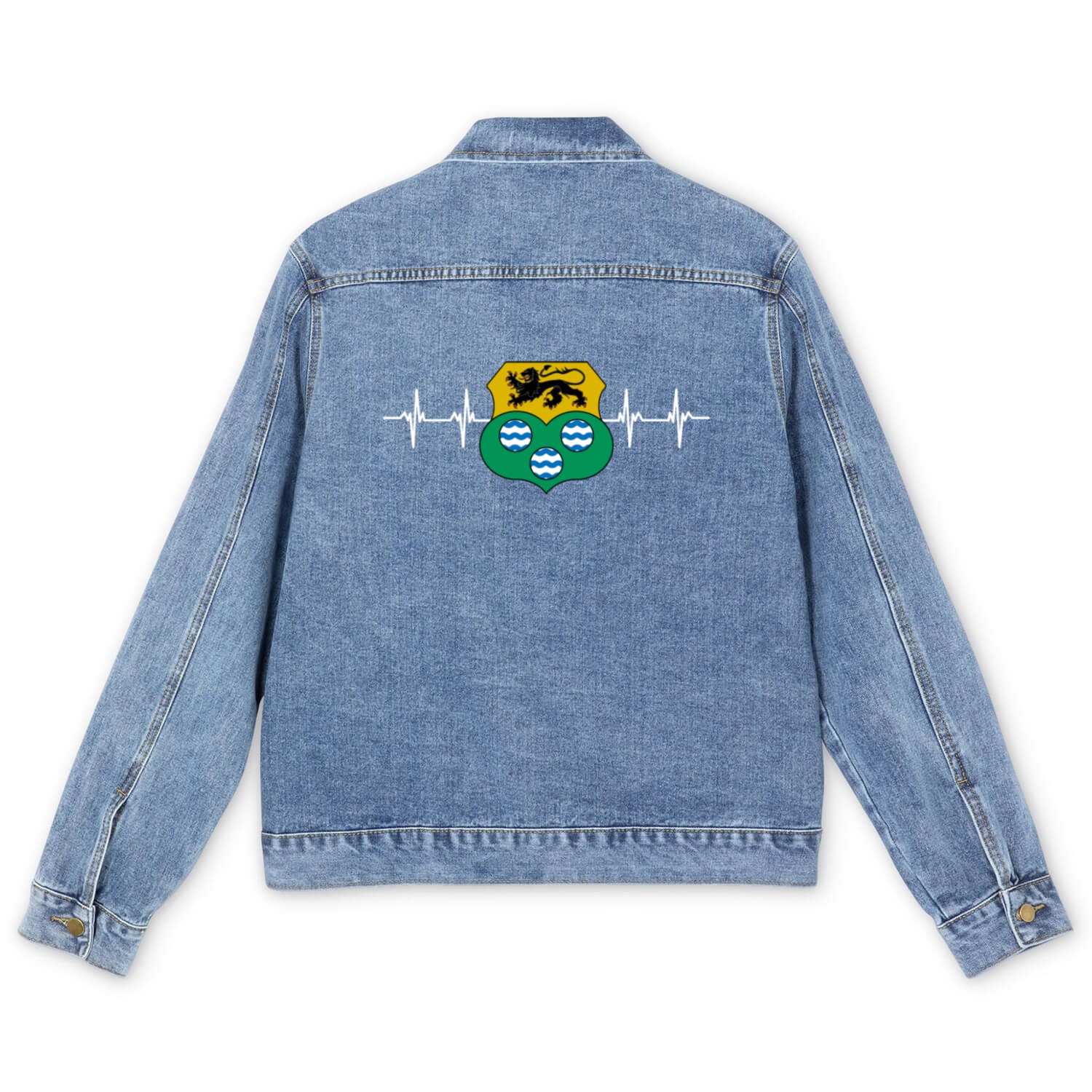 Irish Ireland Leitrim Flag Men's Denim Jackets