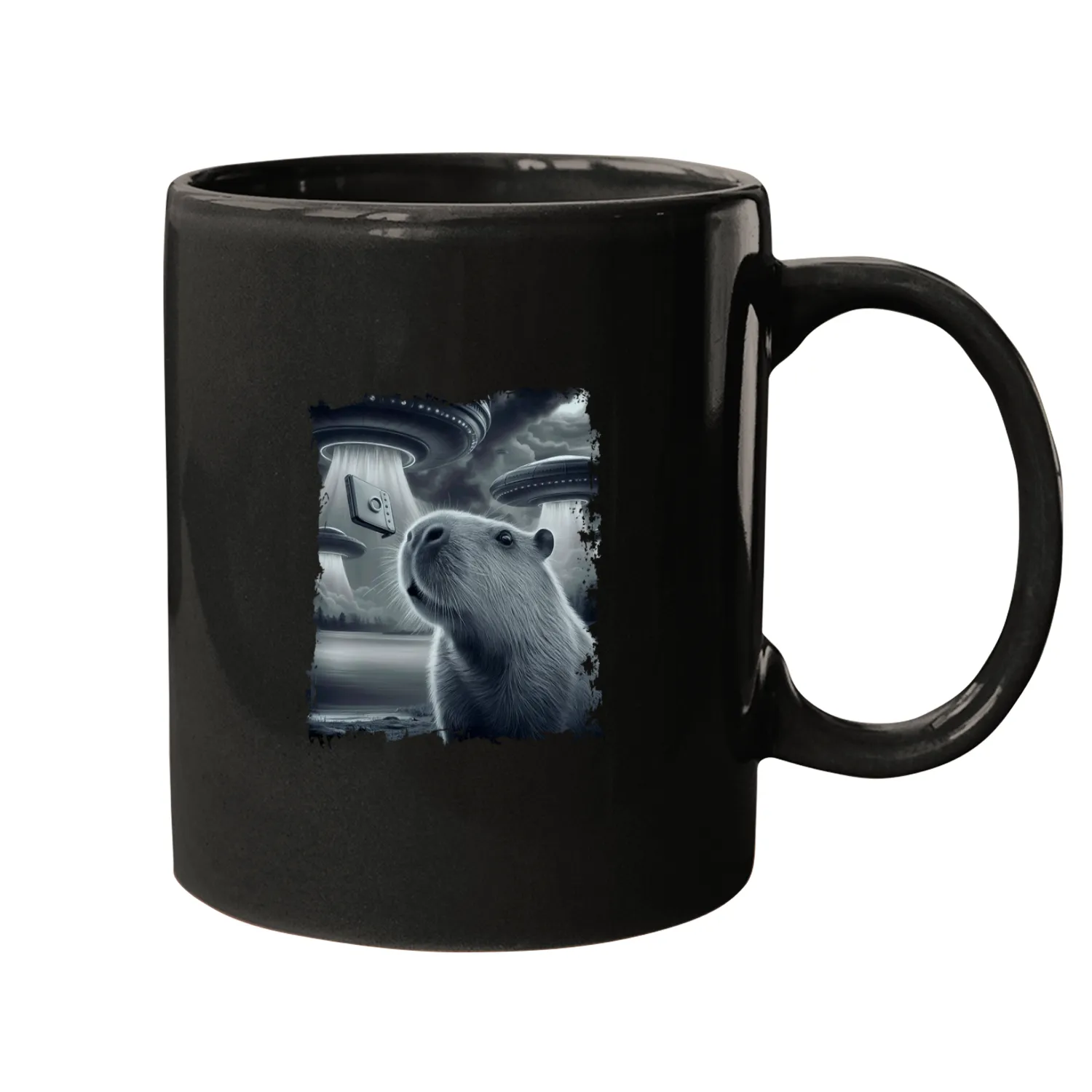 capybaras Pet Selfie with UFOs Extravaganza 7 Mugs