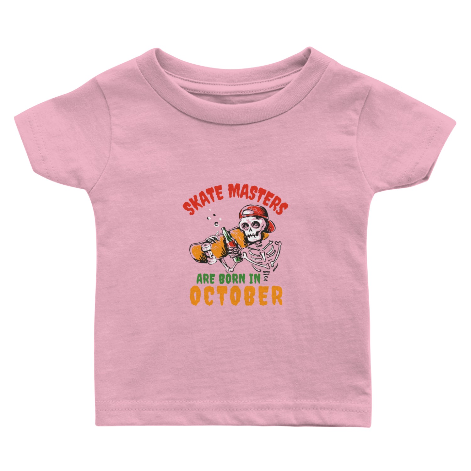 skate masters are born in october, halloween gift Baby T Shirts