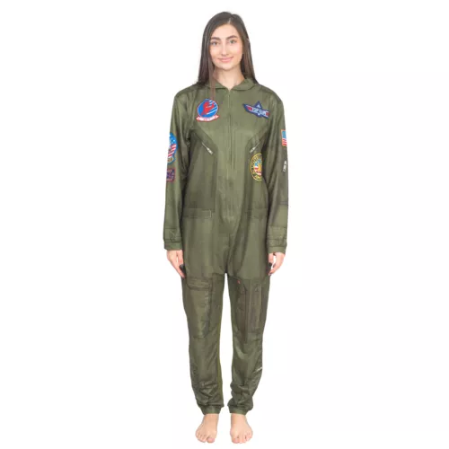Top Gun Flight Suit Costume Hooded Jumpsuit | Adult Jumpsuit | Adult Onesie