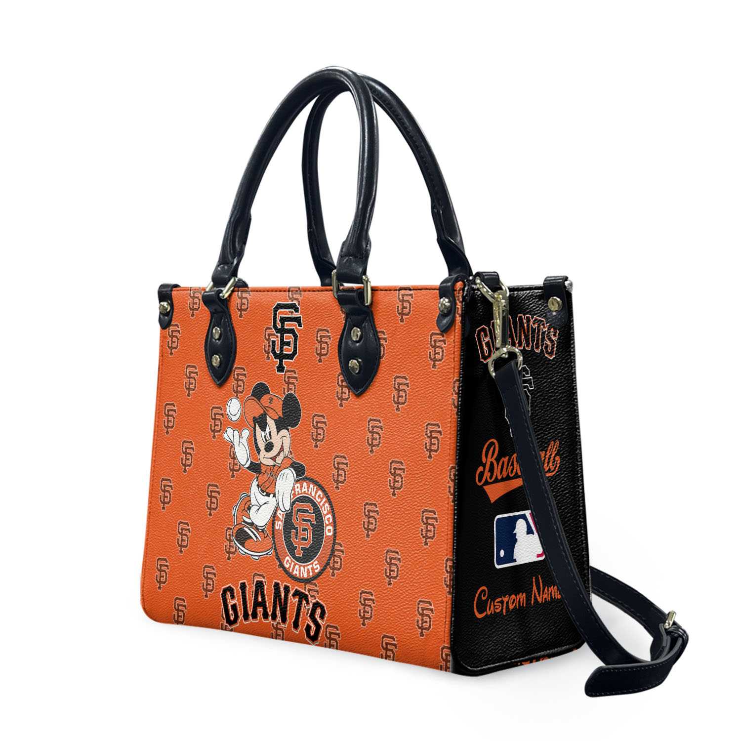 Personalized San Franciscos Team Giants Leather Bag, Baseball Custom Bag