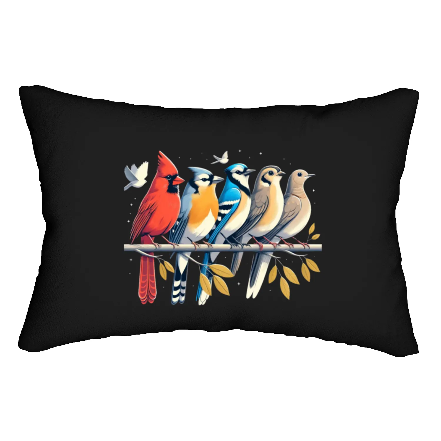 Branch Birding Watching Sleeve Lumbar Pillows