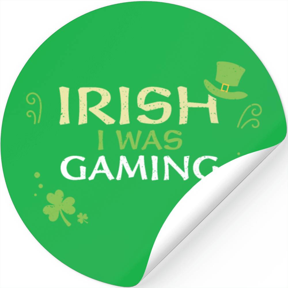 Irish I Was Gaming Stickers