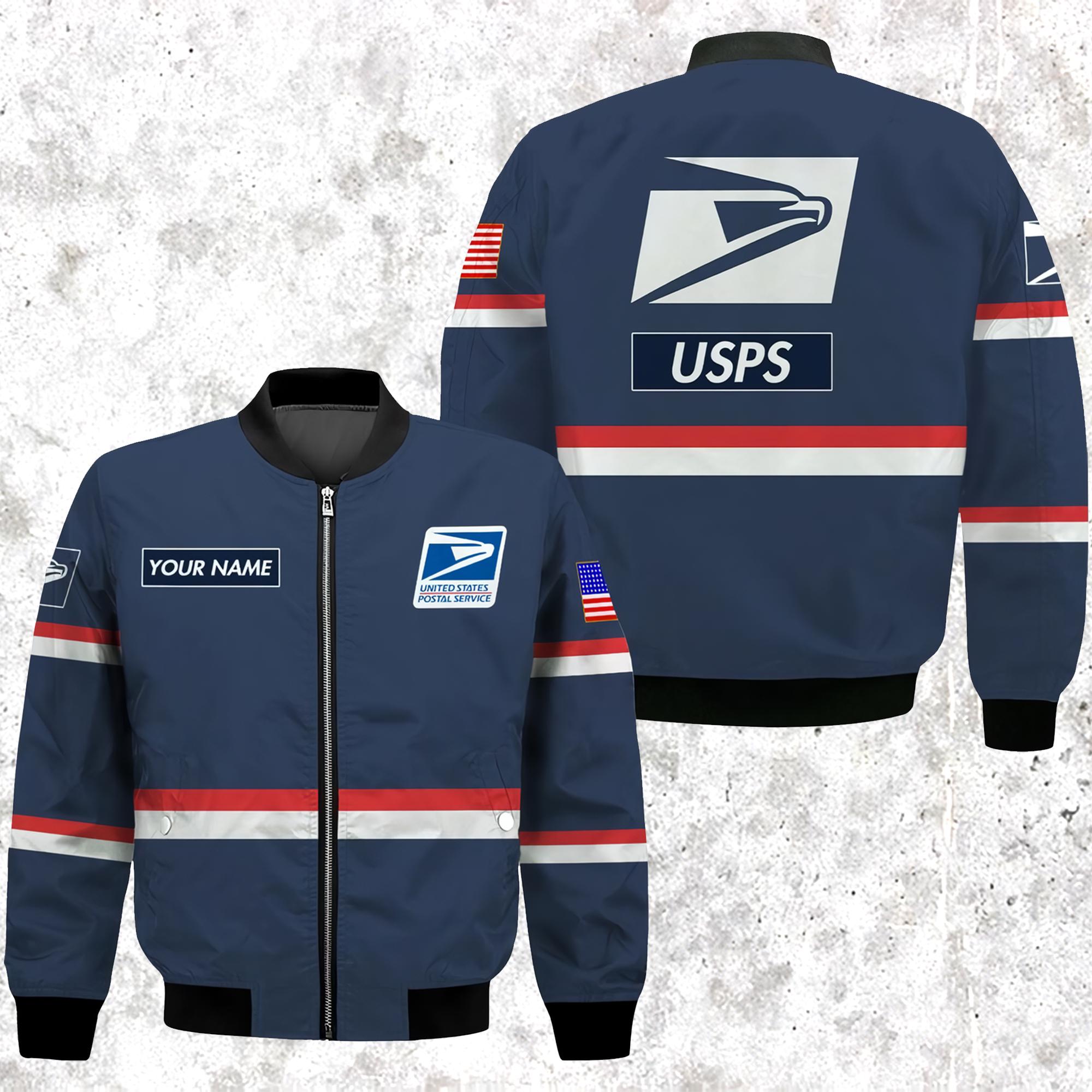 Personalized Name Postal Worker 3D Bomber Jacket, United SPS Bomber Jacket, Postal Service Bomber Jacket, Gift For Men And Women.