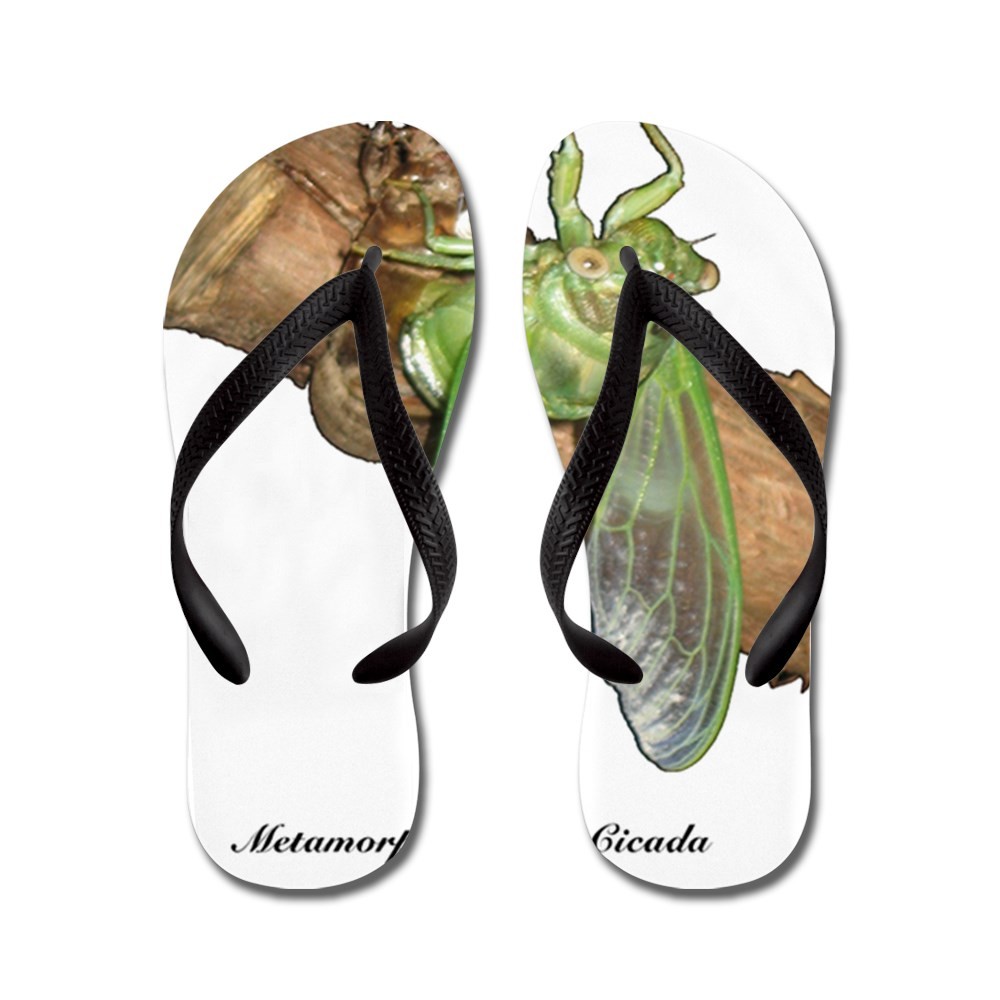 Cicada Unisex Flip Flops Metamorphosis