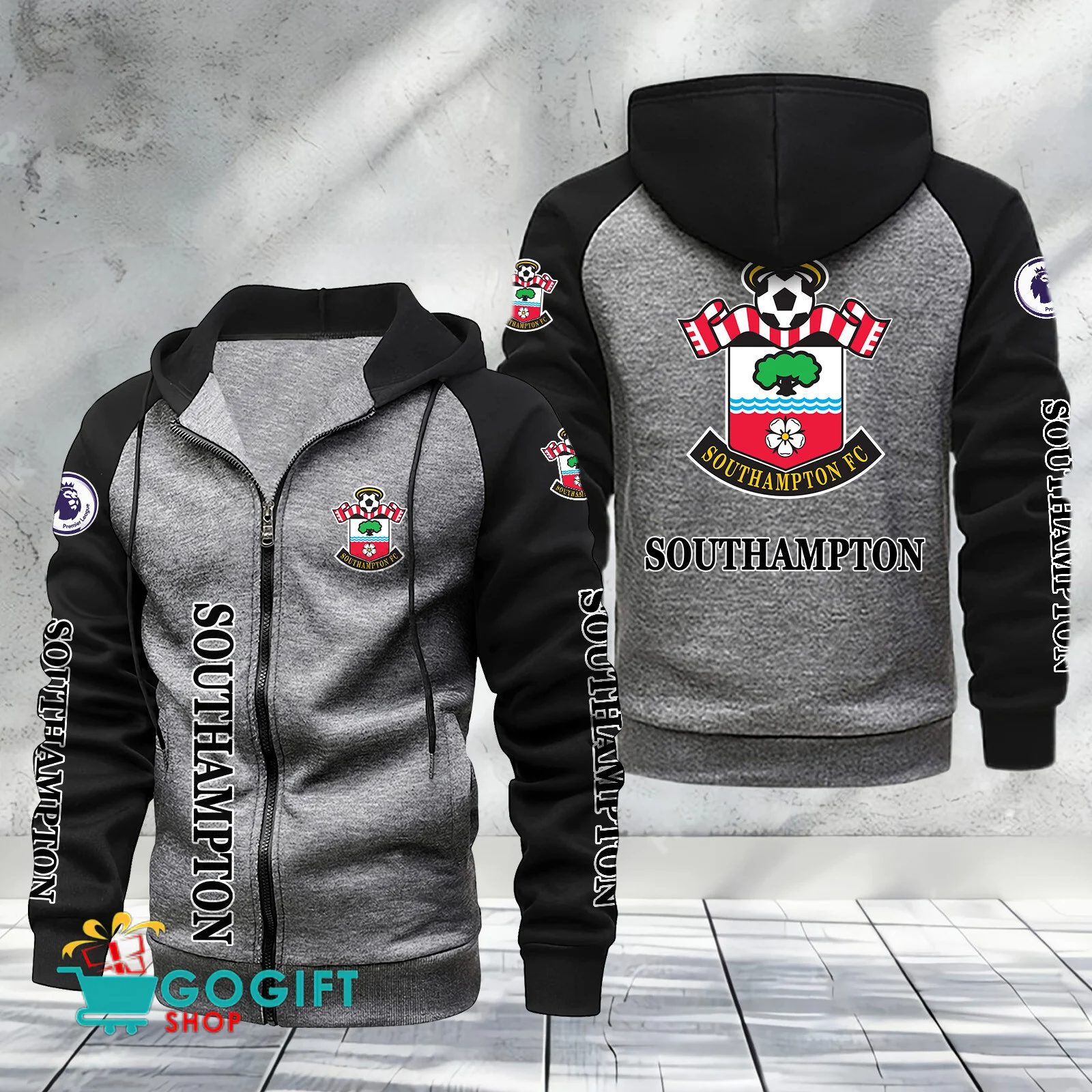 Southampton FC Sporty Style Raglan Zipper Hoodie