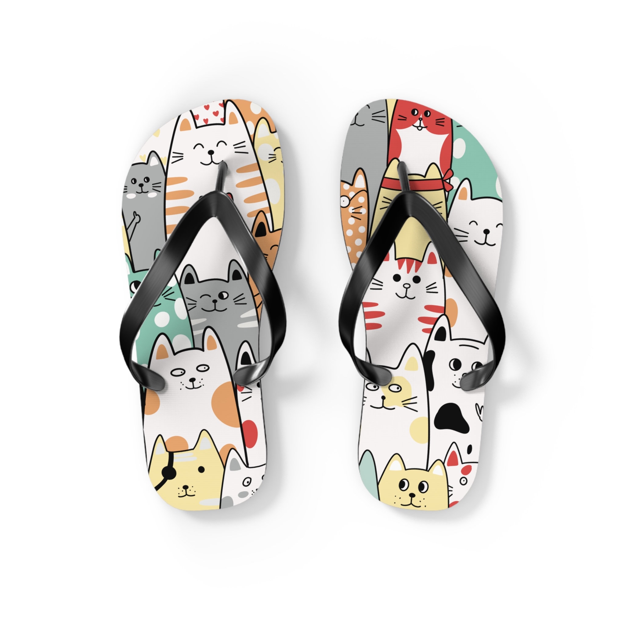 Cat Flip Flops Gift, Beach Flip Flops, Summer Flip Flops, Summer Party, Cat Lover Flip Flops, Summer Gift, Pet Lover Sandals