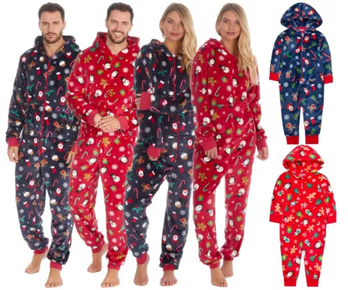 Christmas Men's Hooded Jumpsuit | Christmas Pajama Outfits | Family Matching Pajamas