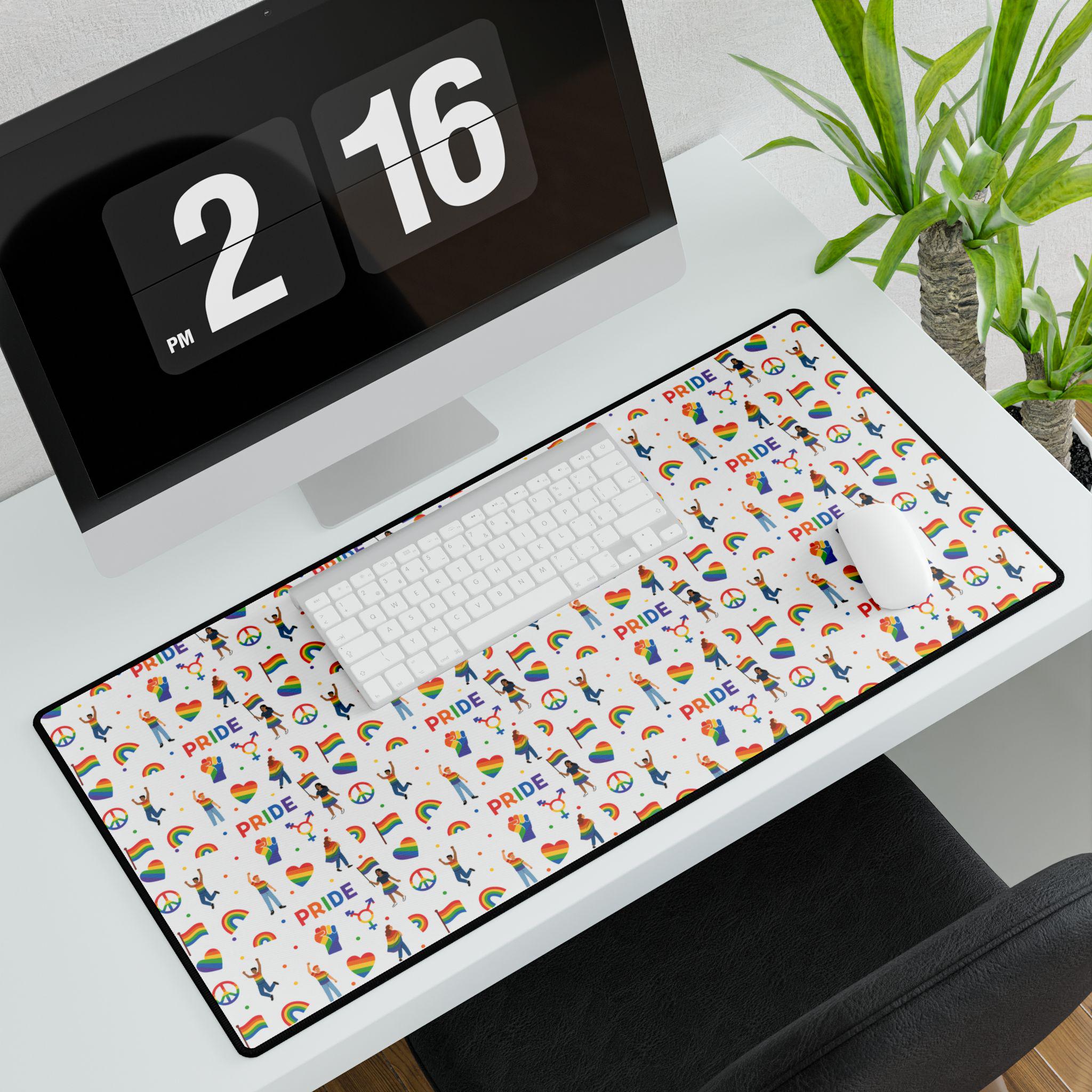 Pride Month Desk Mat LGBTQ+ Office Decor, LGBTQ Community Gift