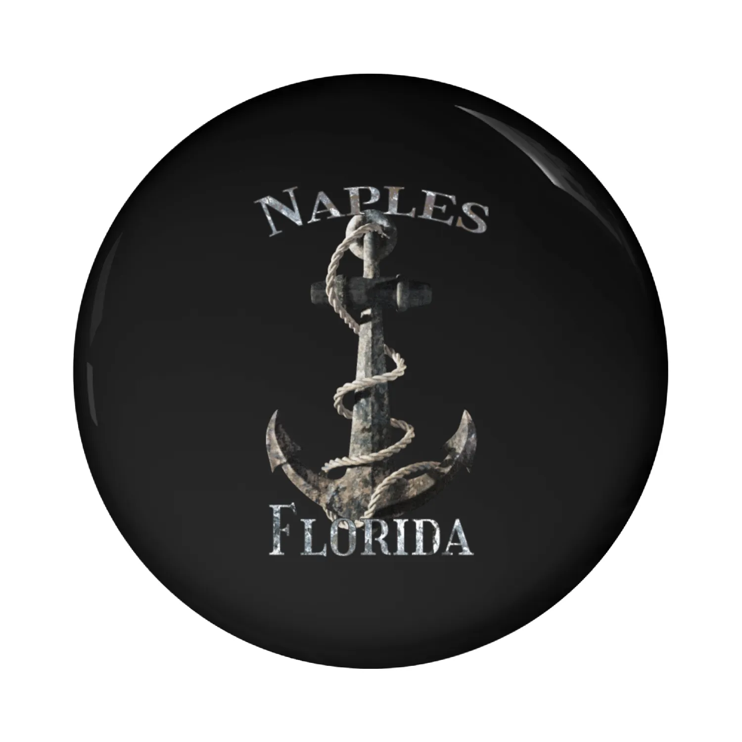 Naples Florida Nautical Anchor Sailing Pin Buttons