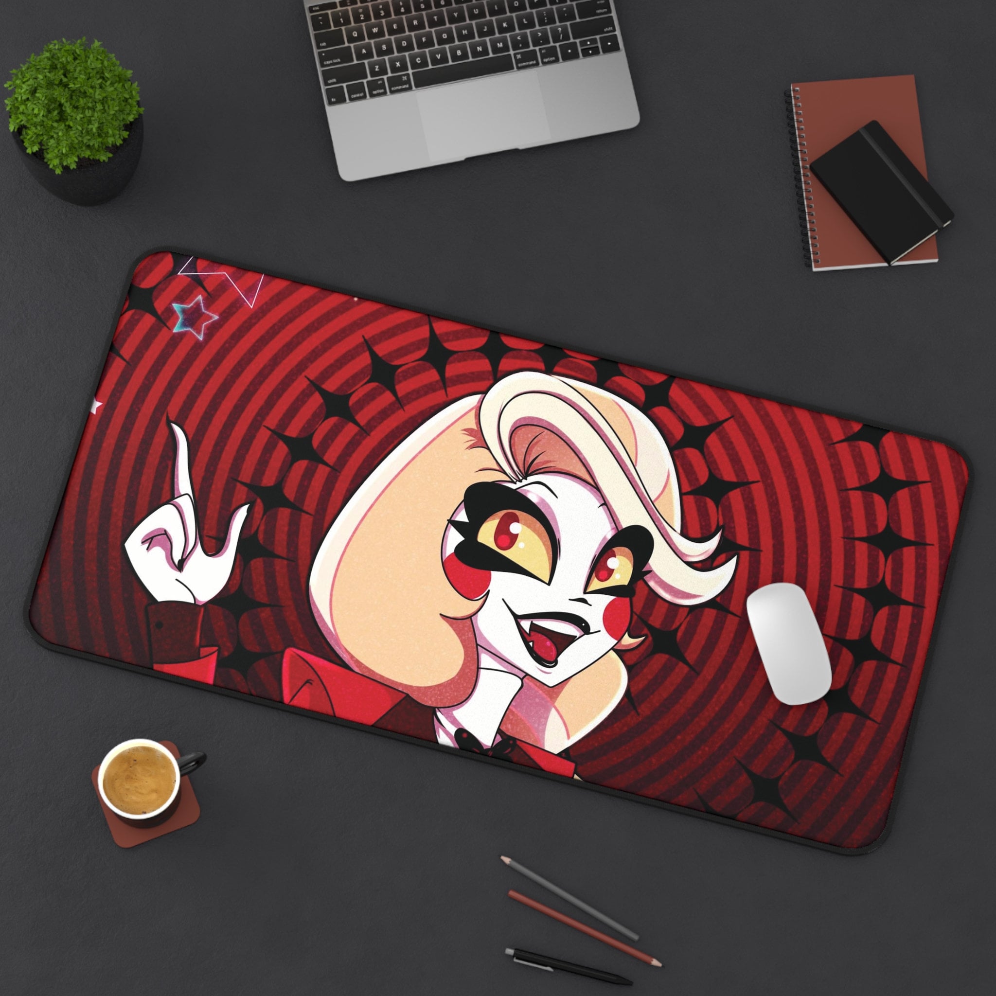 Charlie Morningstar Hazbin Hotel Desk Mat, Hazbin Hotel Decor
