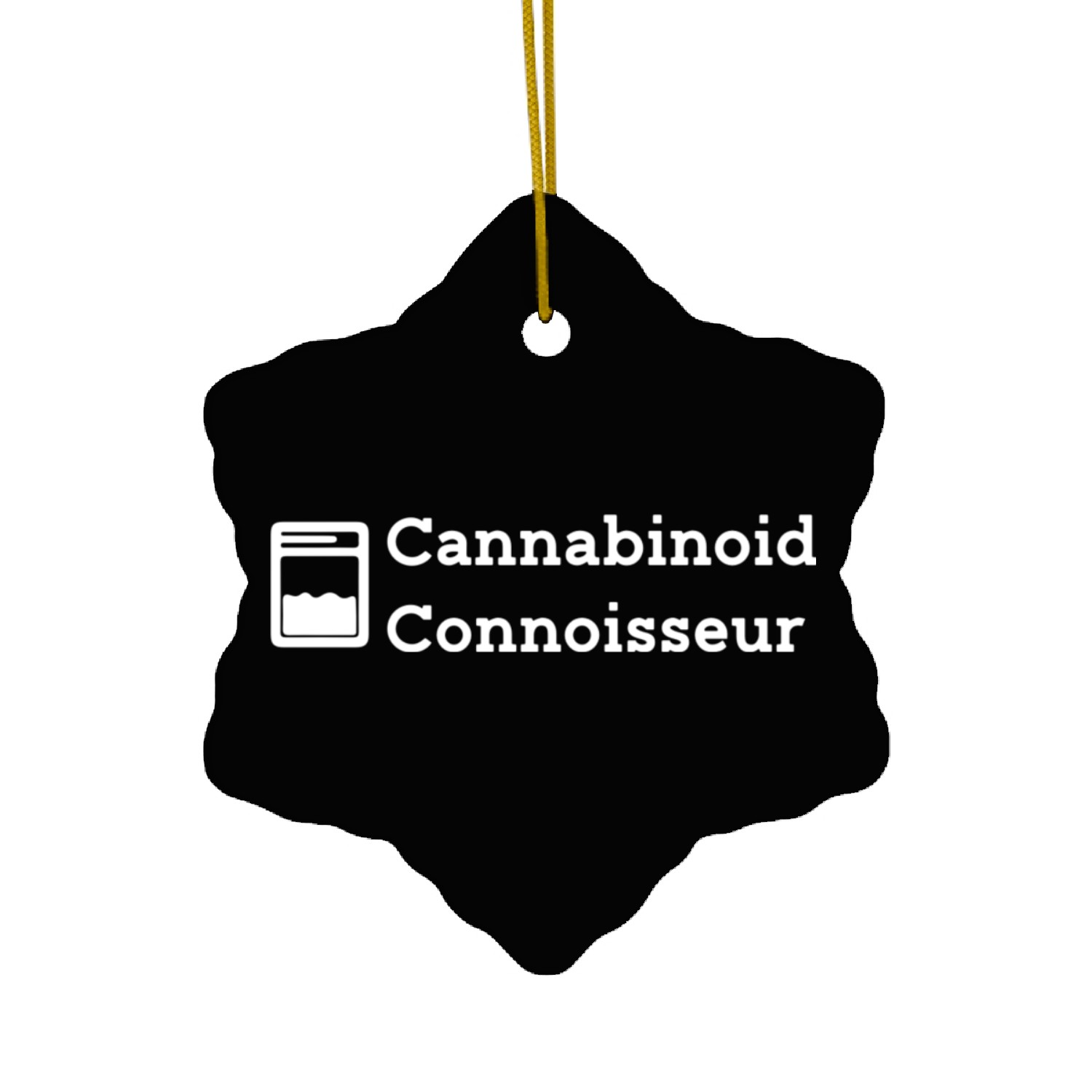 Cannabinoid connoisseur baggy white Ceramic Ornaments