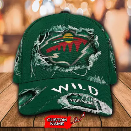 Personalized Minnesota Wild Classic Cap, Hockey Team Baseball Hat For Gift