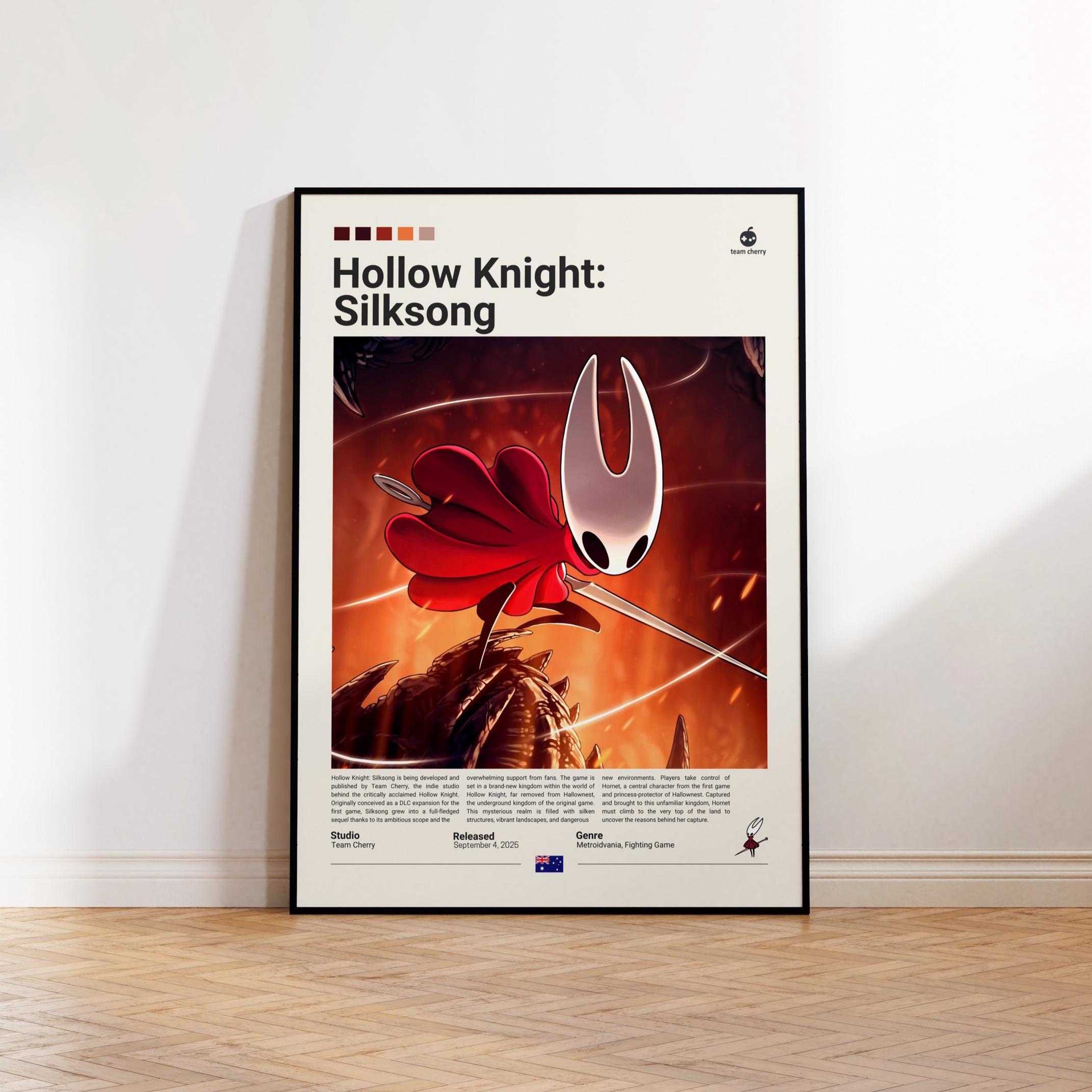 Hollow Knight Silksong Poster, Gaming Room Poster, Hollow Knight Fan Gift, Gamer Gift, Video Games Poster, Gaming Wall Decor